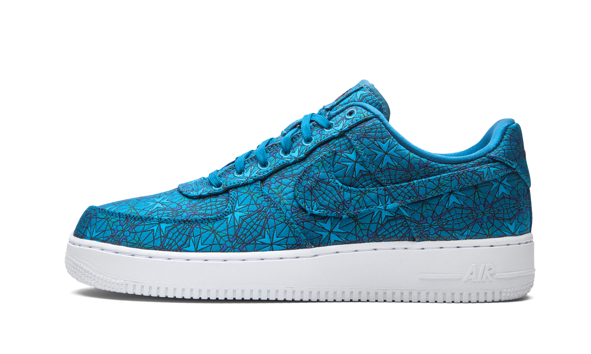 nike air force 1 low stained glass green abyss+AT4144-300+diagnol right view 1