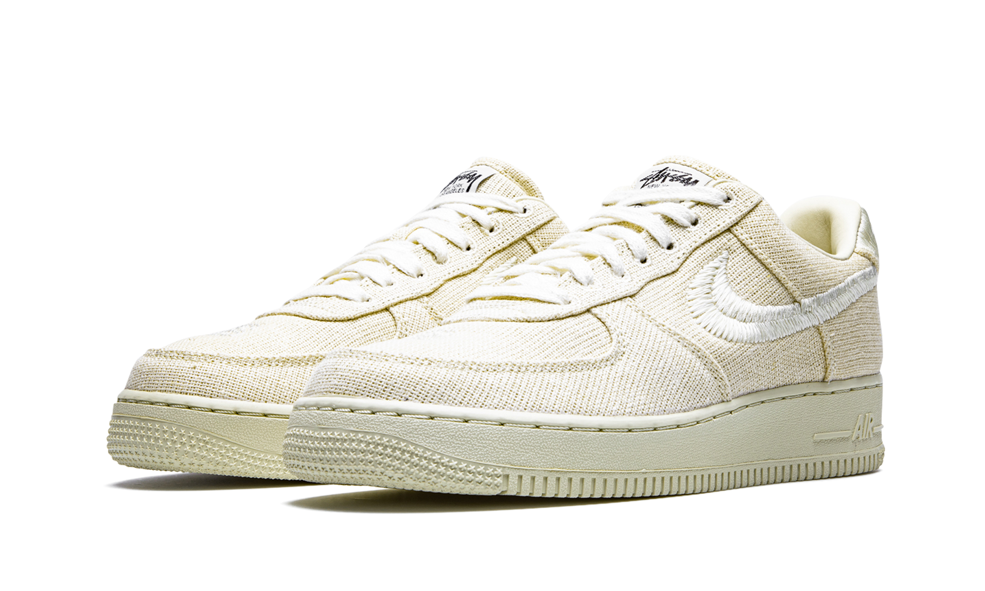 nike air force 1 low stussy fossil+CZ9084-200+diagnol left view