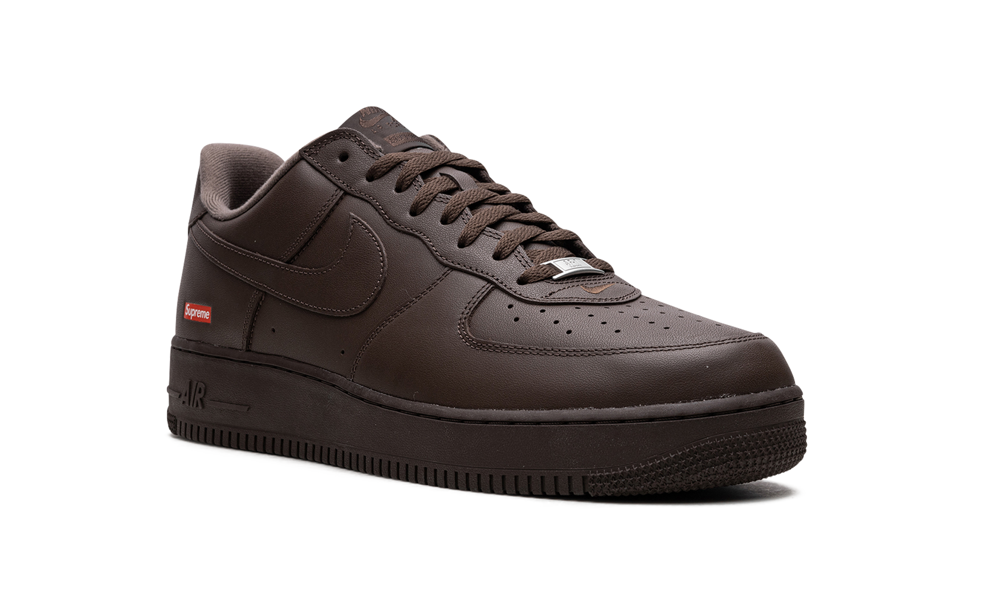 nike air force 1 low supreme baroque brown+CU9225-200+diagnol right view