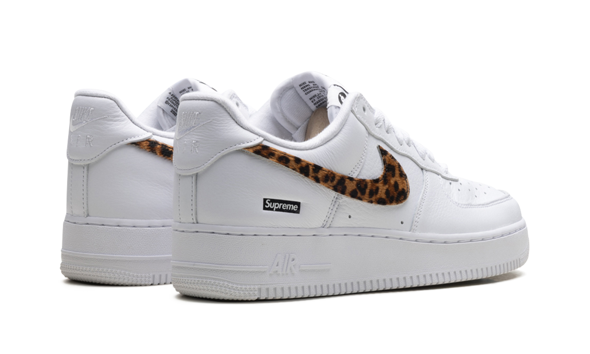 nike air force 1 low supreme goodenough+IM3483-100+diagnol right behind view