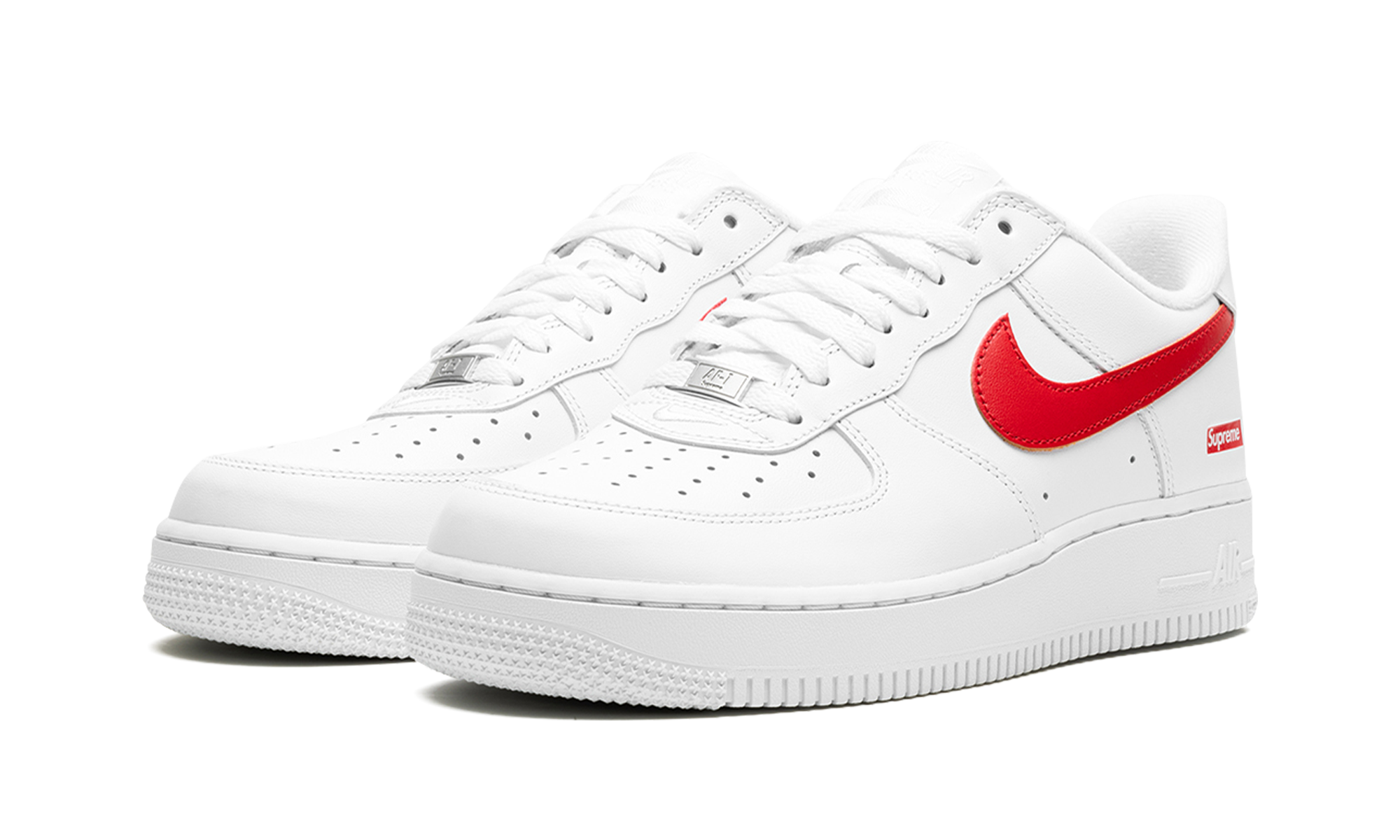 nike air force 1 low supreme shanghai+CU9225-101+diagnol left view