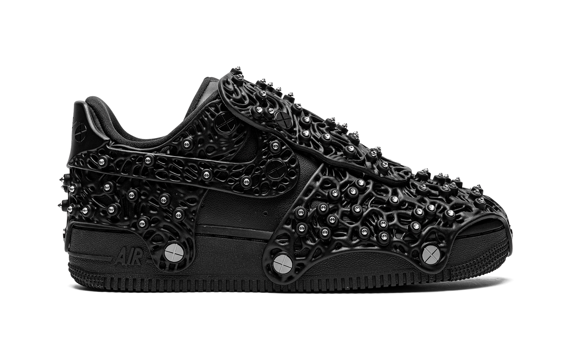 nike air force 1 low swarovski retroreflective crystals black women s+CV7668-001+right view