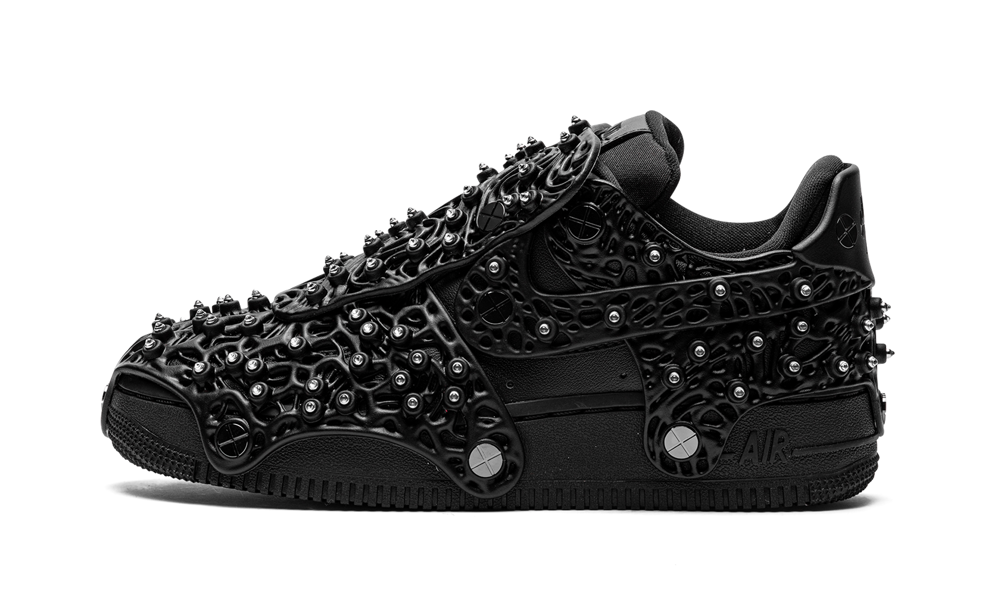 nike air force 1 low swarovski retroreflective crystals black women s+CV7668-001+diagnol right view 1