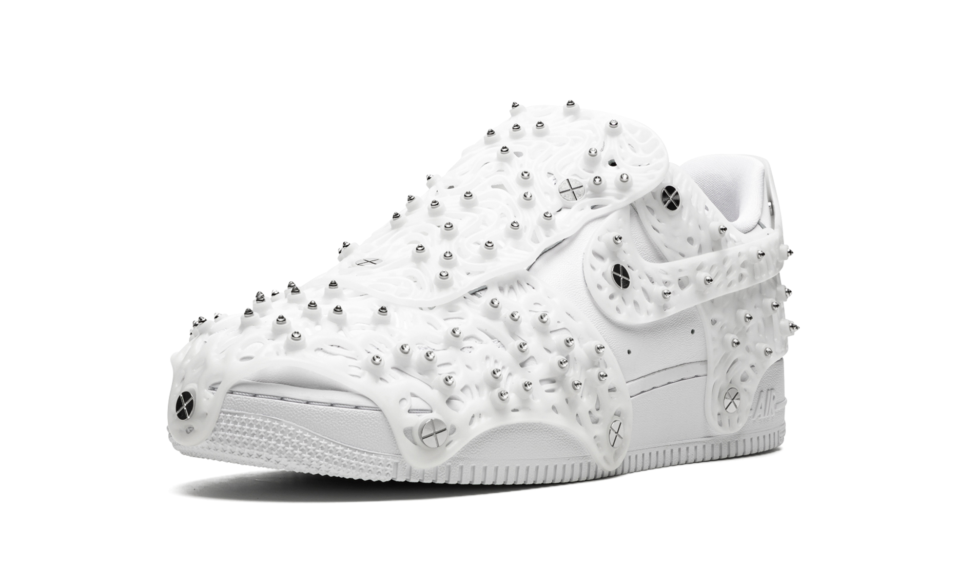 nike air force 1 low swarovski retroreflective crystals white women s+CV7668-100+left diagnol single view