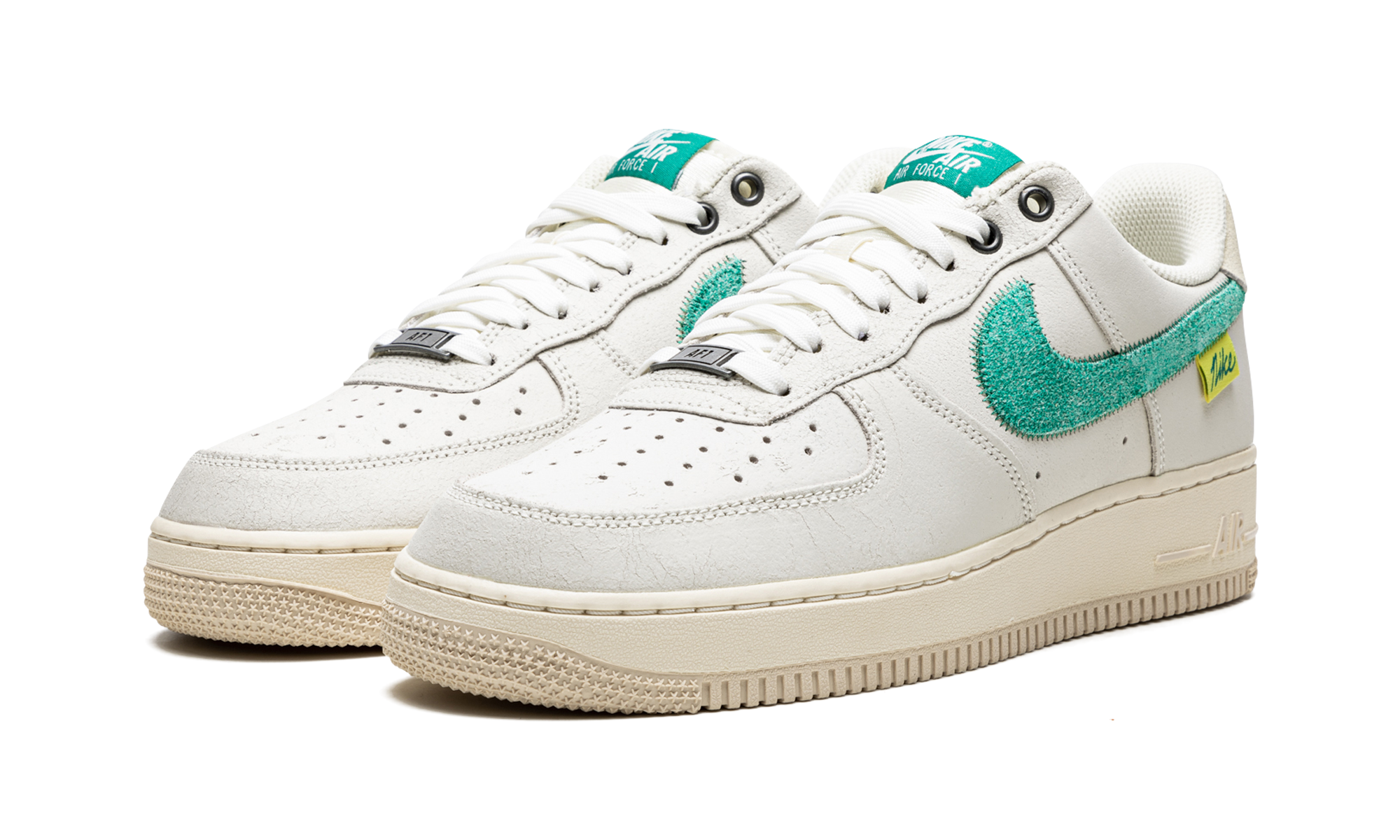 nike air force 1 low test of time sail green+DO5876-100+diagnol left view
