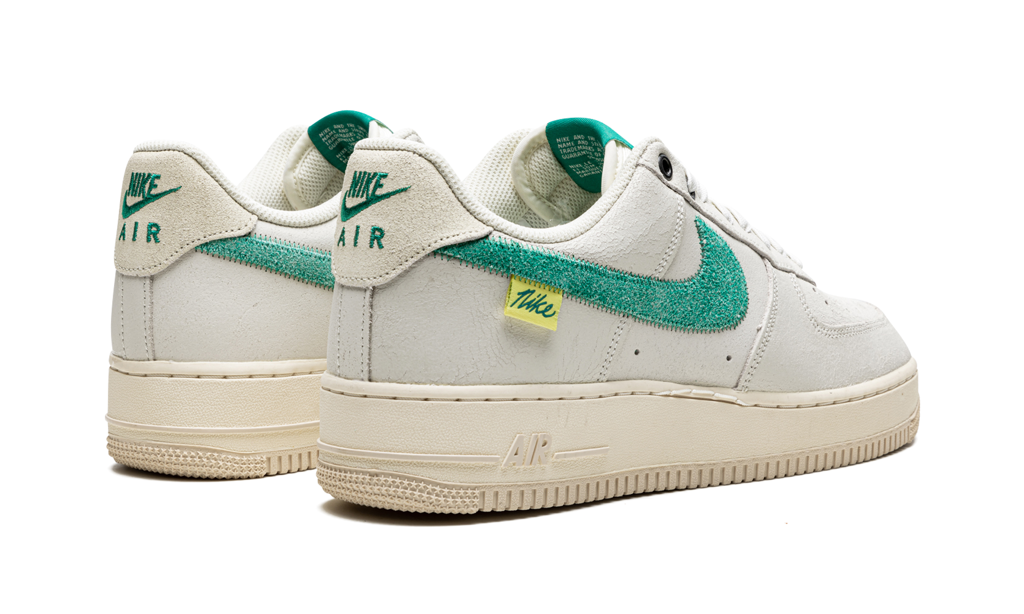nike air force 1 low test of time sail green+DO5876-100+diagnol right behind view