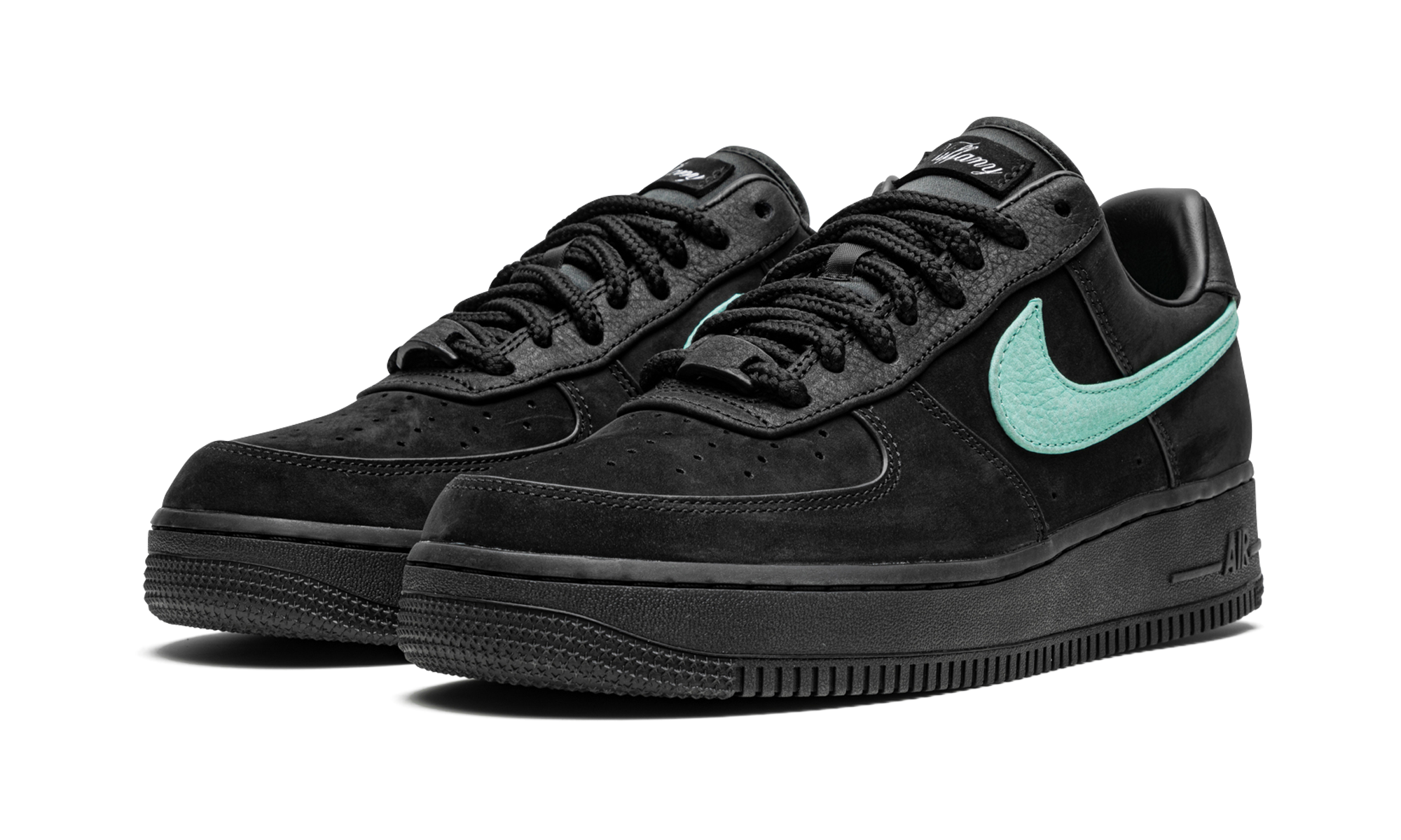 nike air force 1 low tiffany co 1837+DZ1382-001+diagnol left view