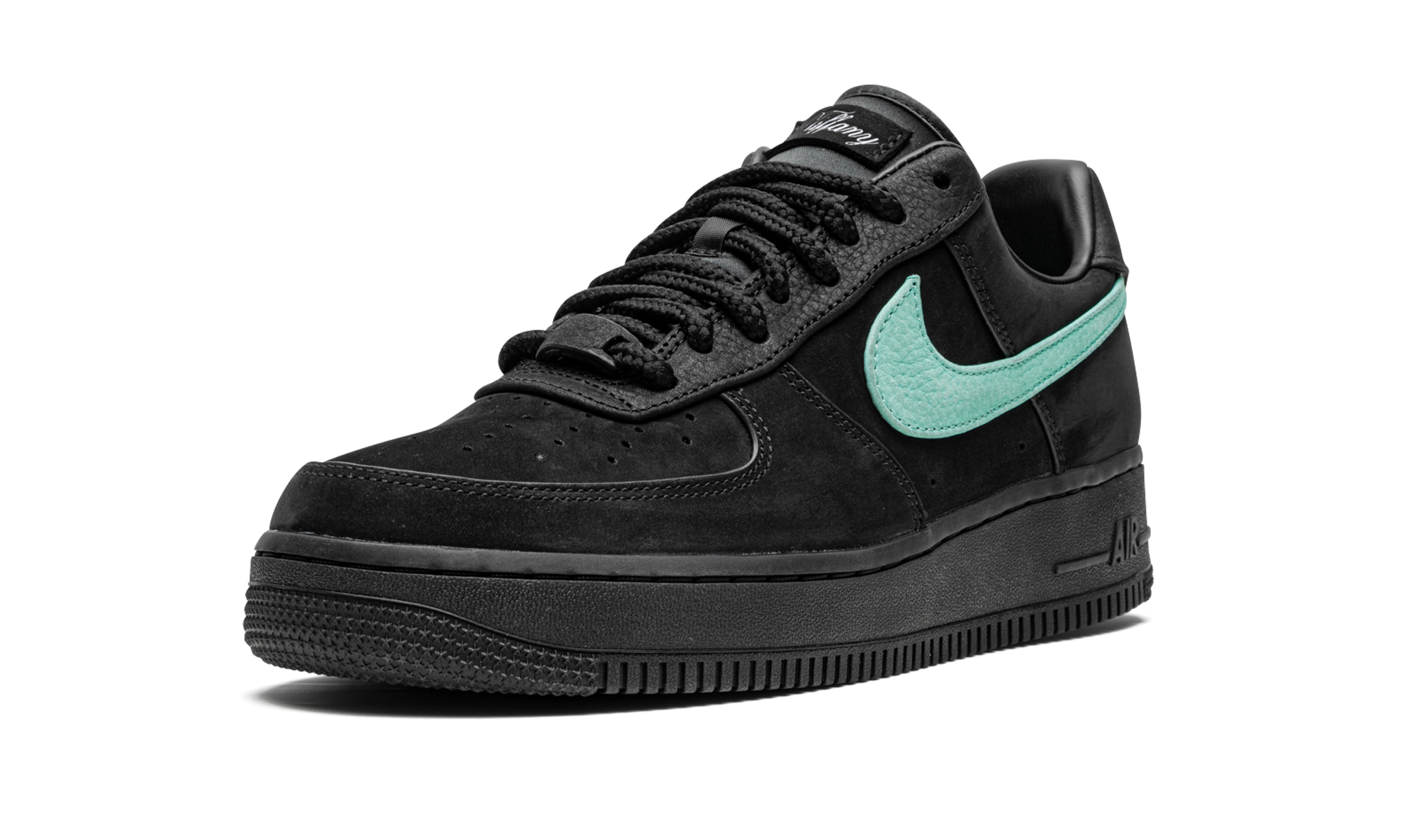 nike air force 1 low tiffany co 1837+DZ1382-001+left diagnol single view