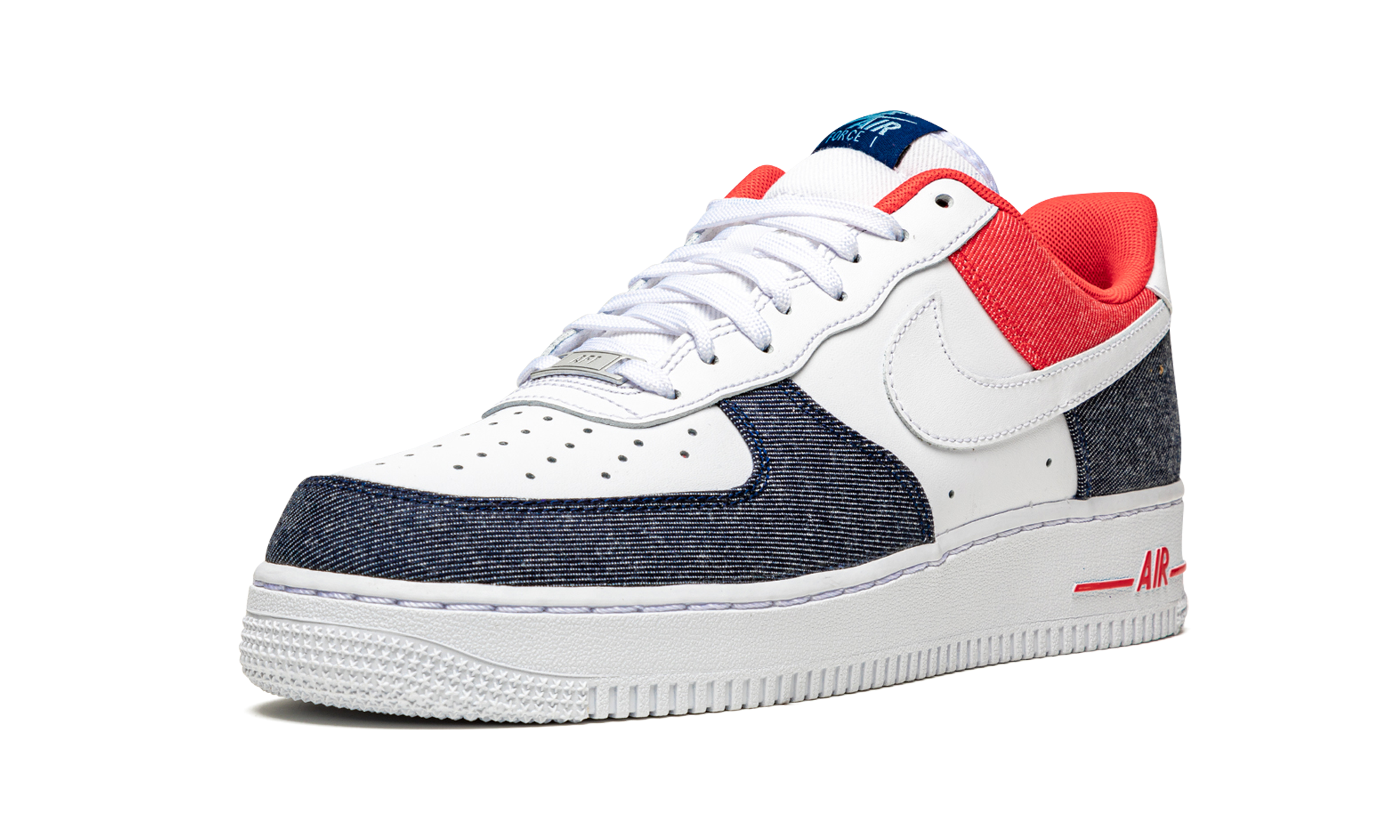 nike air force 1 low usa denim+DJ5174-100+left diagnol single view