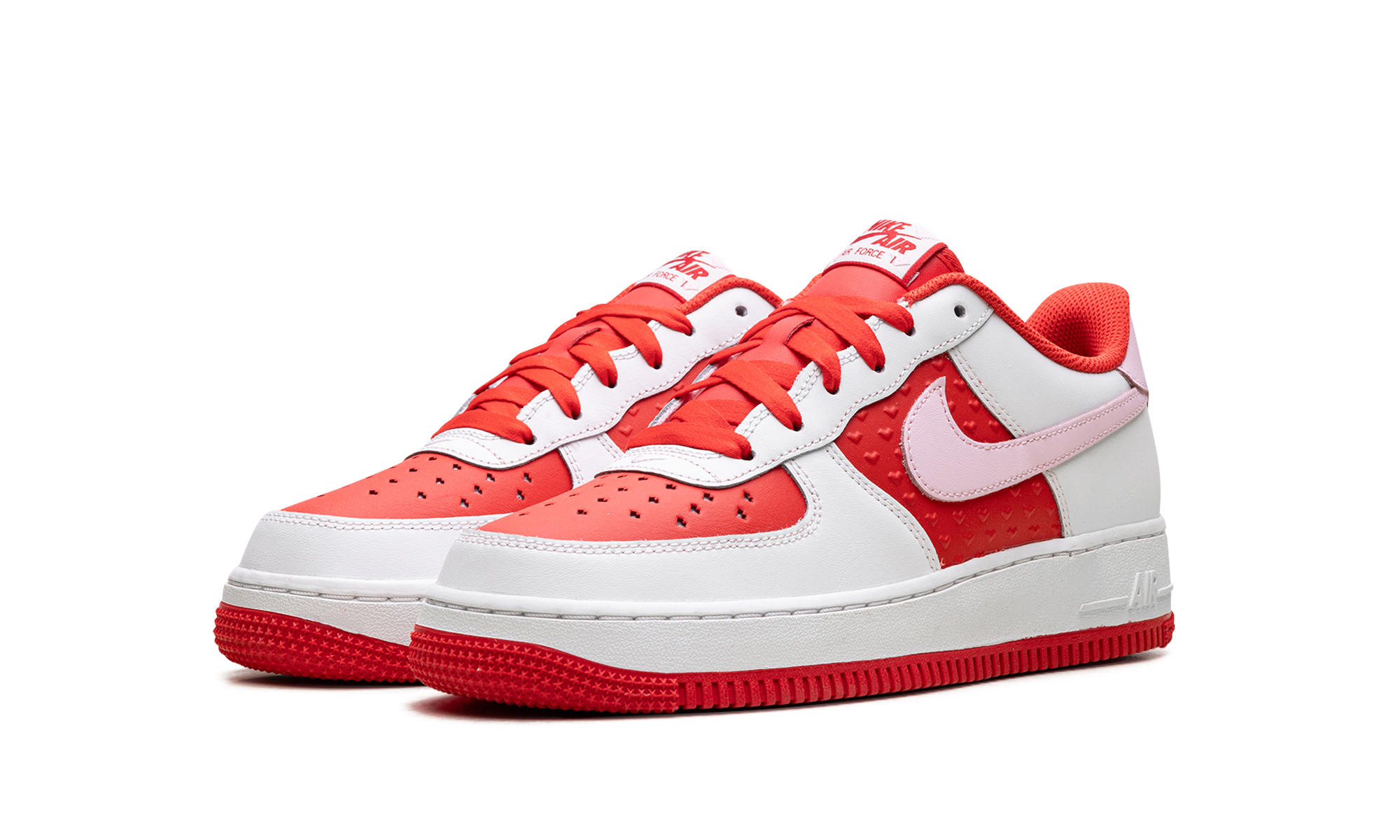 nike air force 1 low valentine s day 2025 gs+HV5165-121+diagnol left view