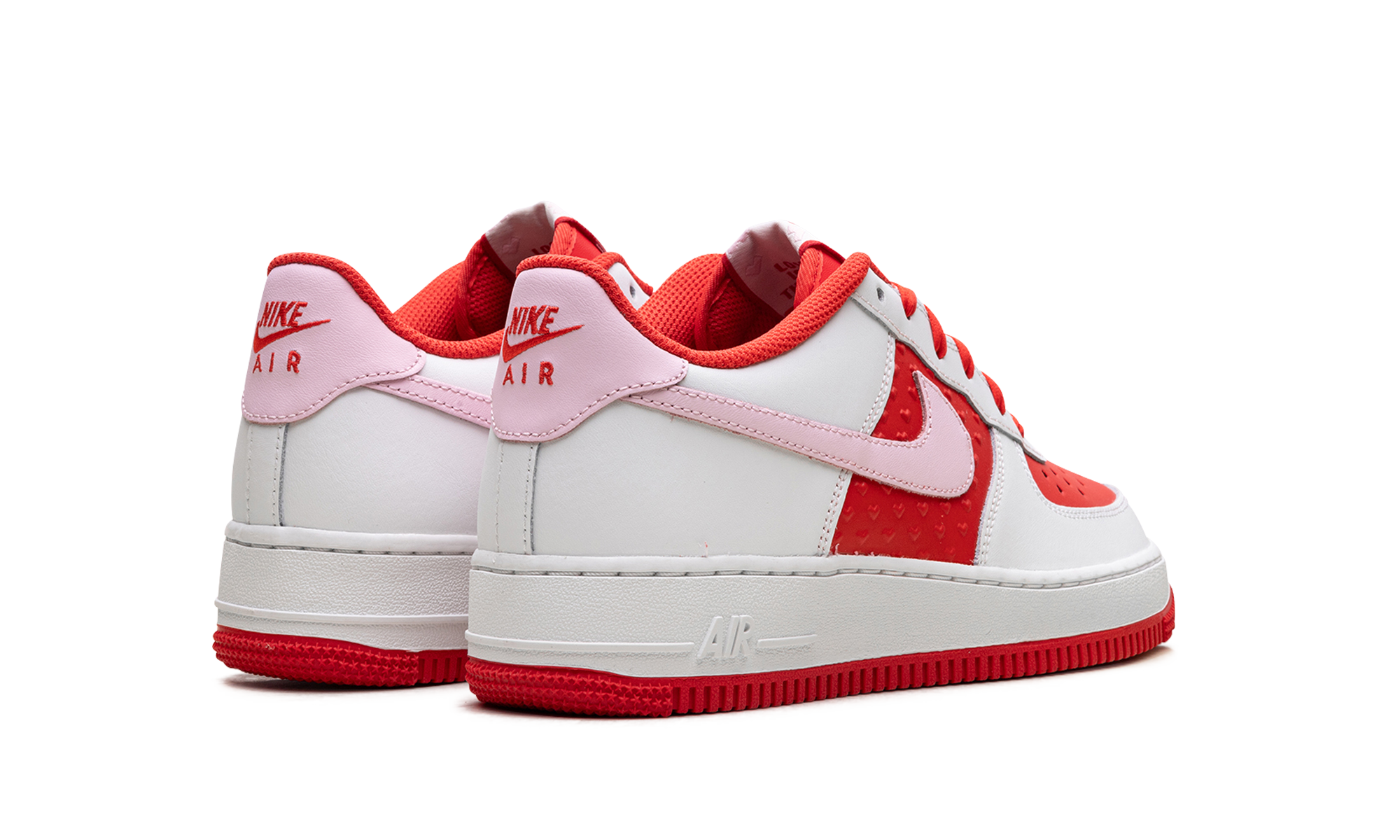 nike air force 1 low valentine s day 2025 gs+HV5165-121+diagnol right behind view