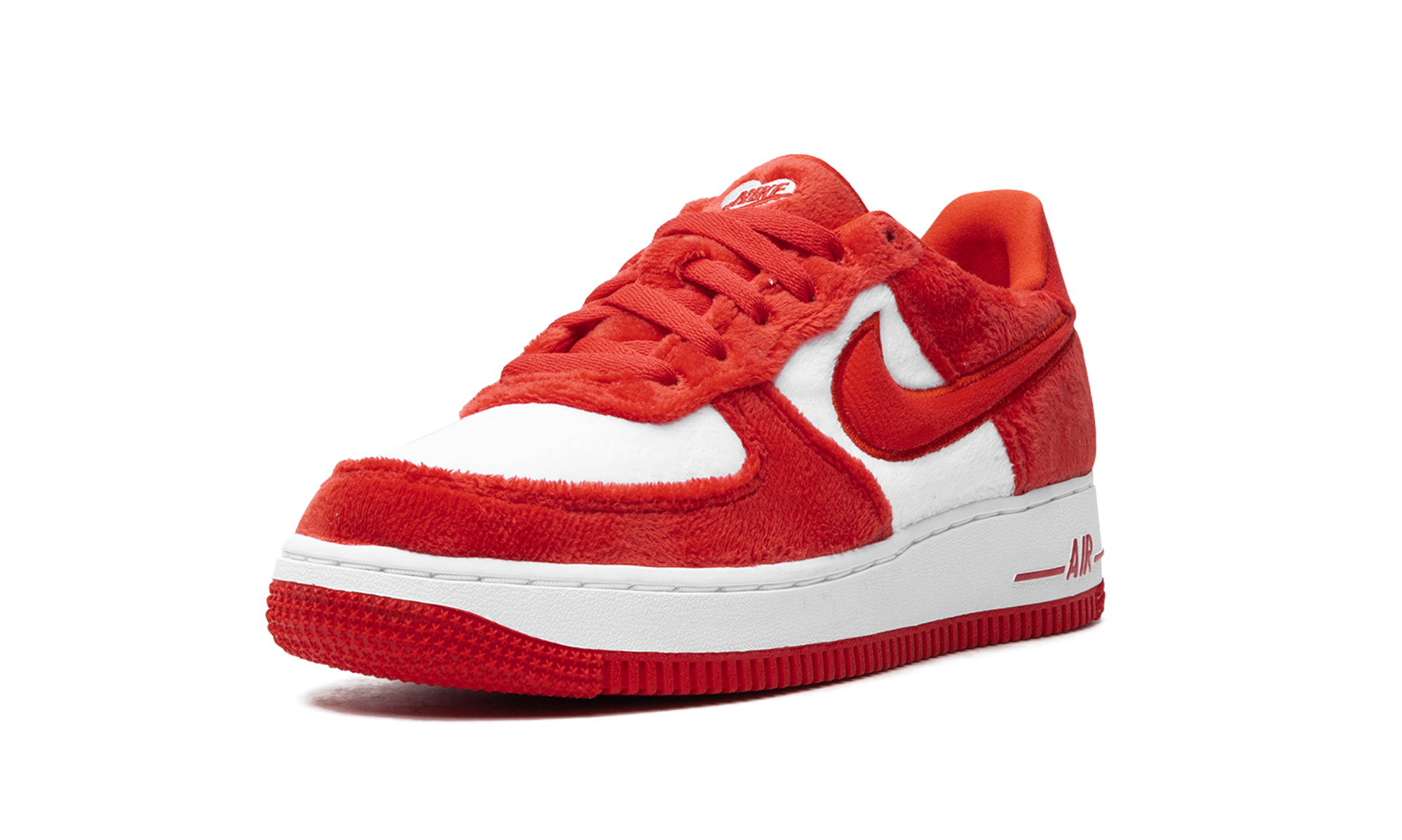 nike air force 1 low valentine s day fleece 2024 gs+FZ3552-612+left diagnol single view