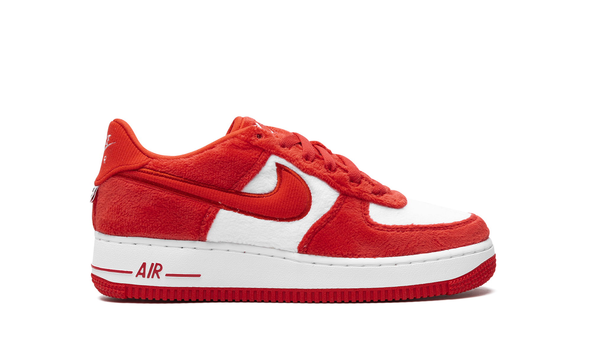 nike air force 1 low valentine s day fleece 2024 gs+FZ3552-612+right view