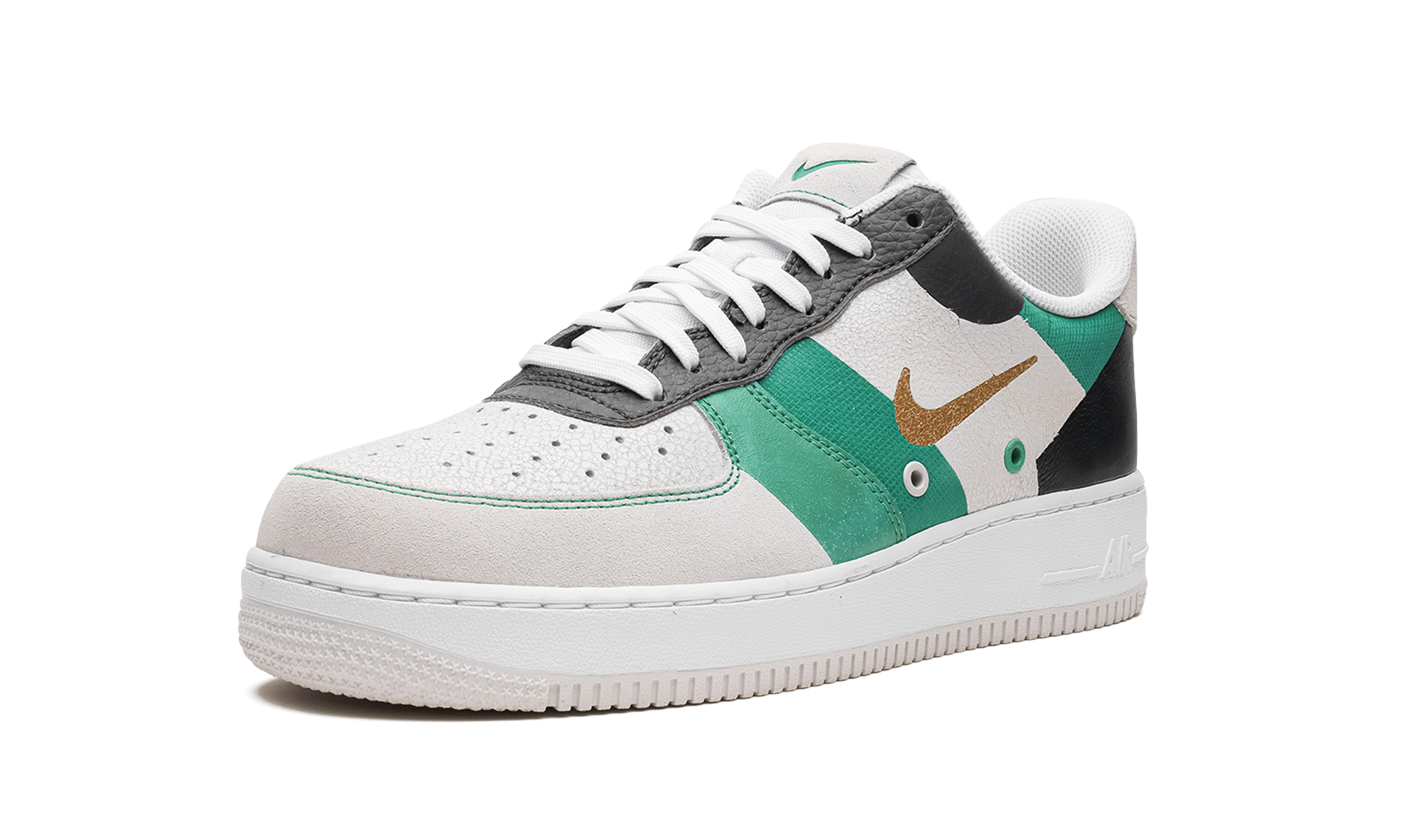 nike air force 1 low vast grey green+CI0065-100+left diagnol single view