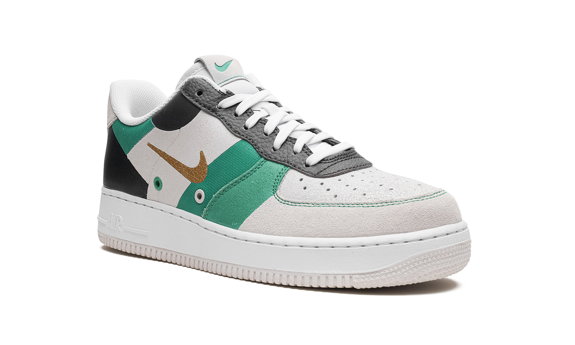 nike air force 1 low vast grey green+CI0065-100+diagnol right view