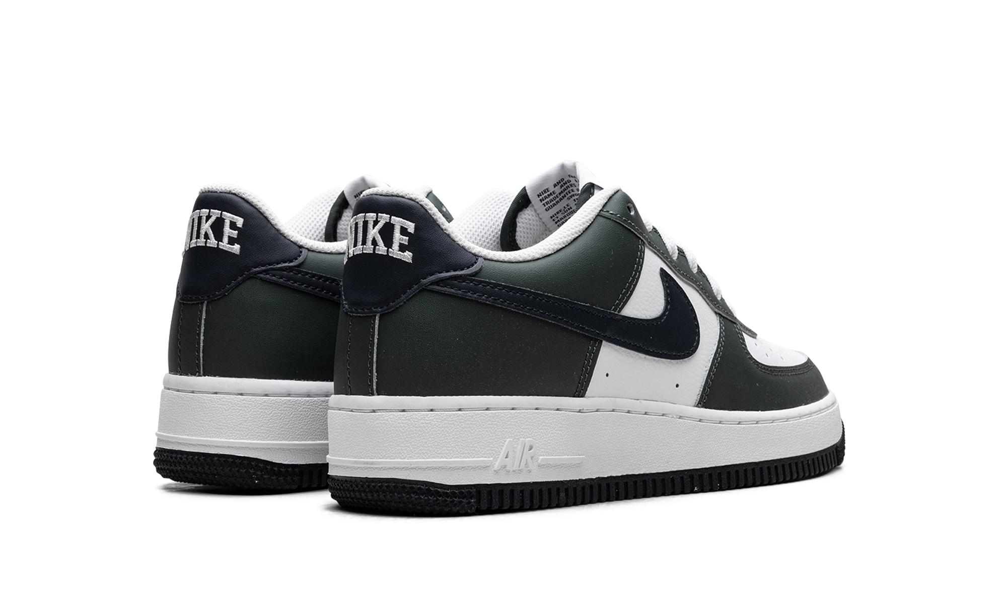 nike air force 1 low vintage green obsidian gs+HF5178-300+diagnol right behind view