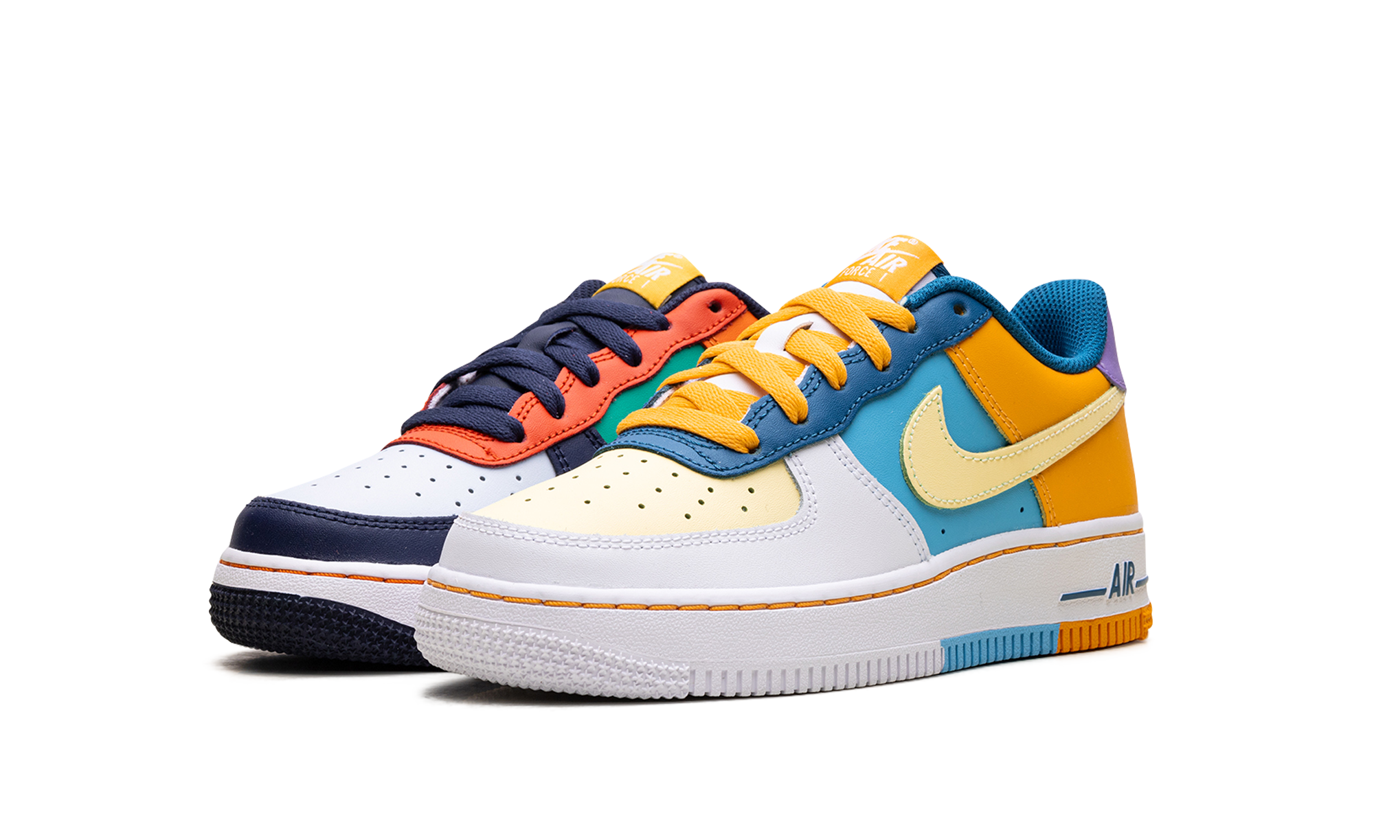 nike air force 1 low what the af1 gs+FQ8368-902+diagnol left view
