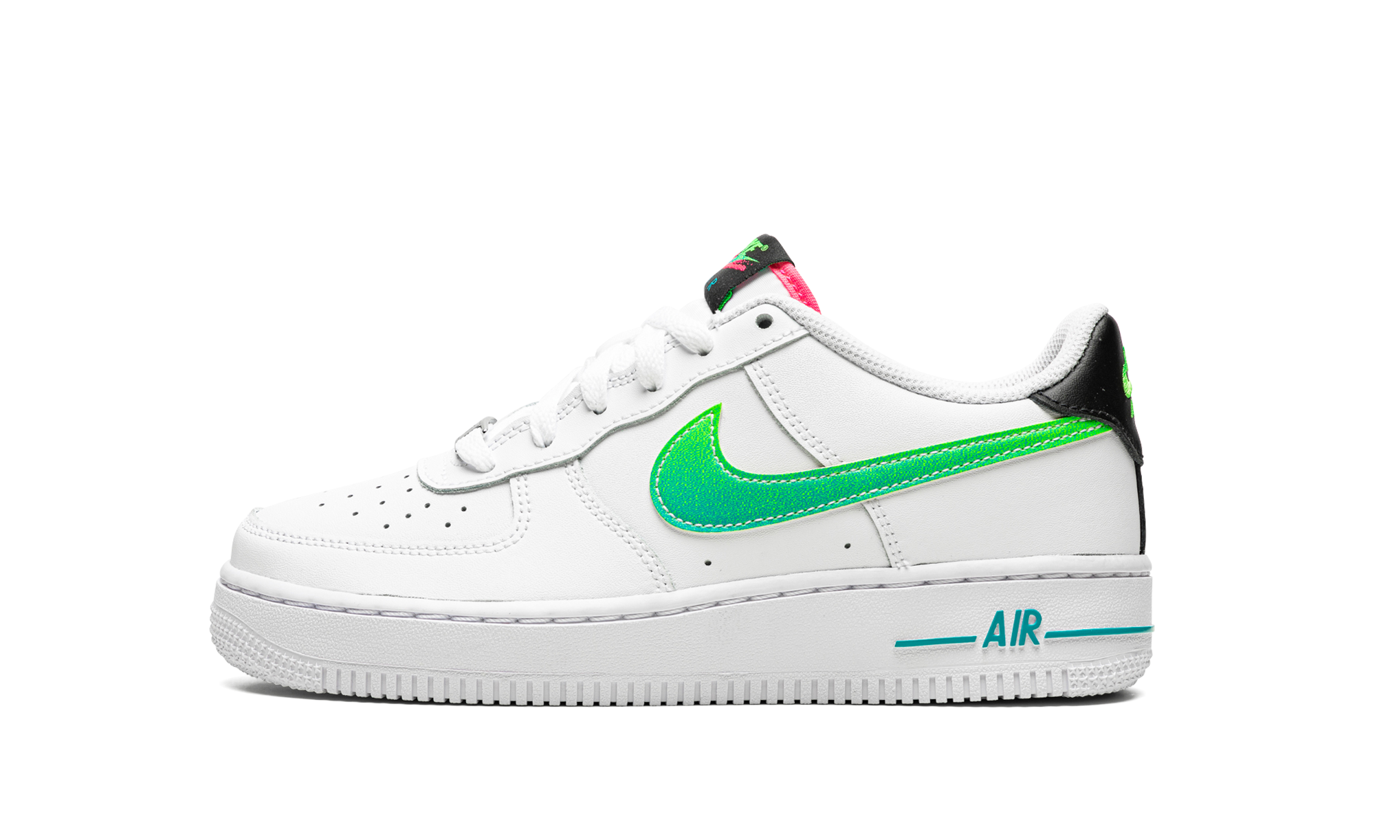 nike air force 1 low white aquamarine gs+DJ5154-100+diagnol right view 1