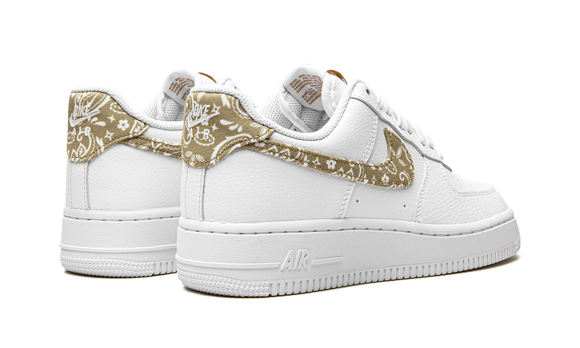 nike air force 1 low white barely women s+DJ9942-101+diagnol right behind view