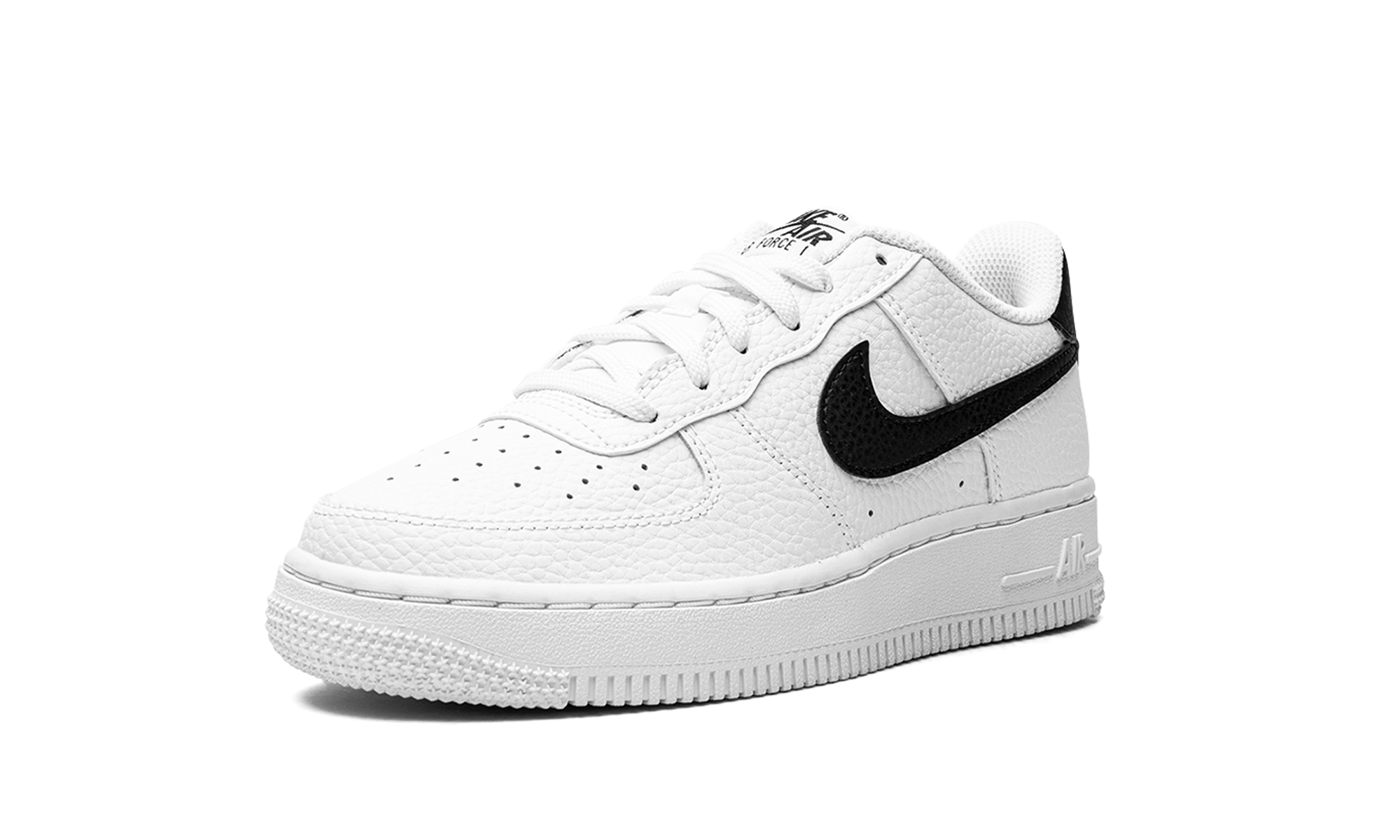 nike air force 1 low white black gs+CT3839-100+left diagnol single view