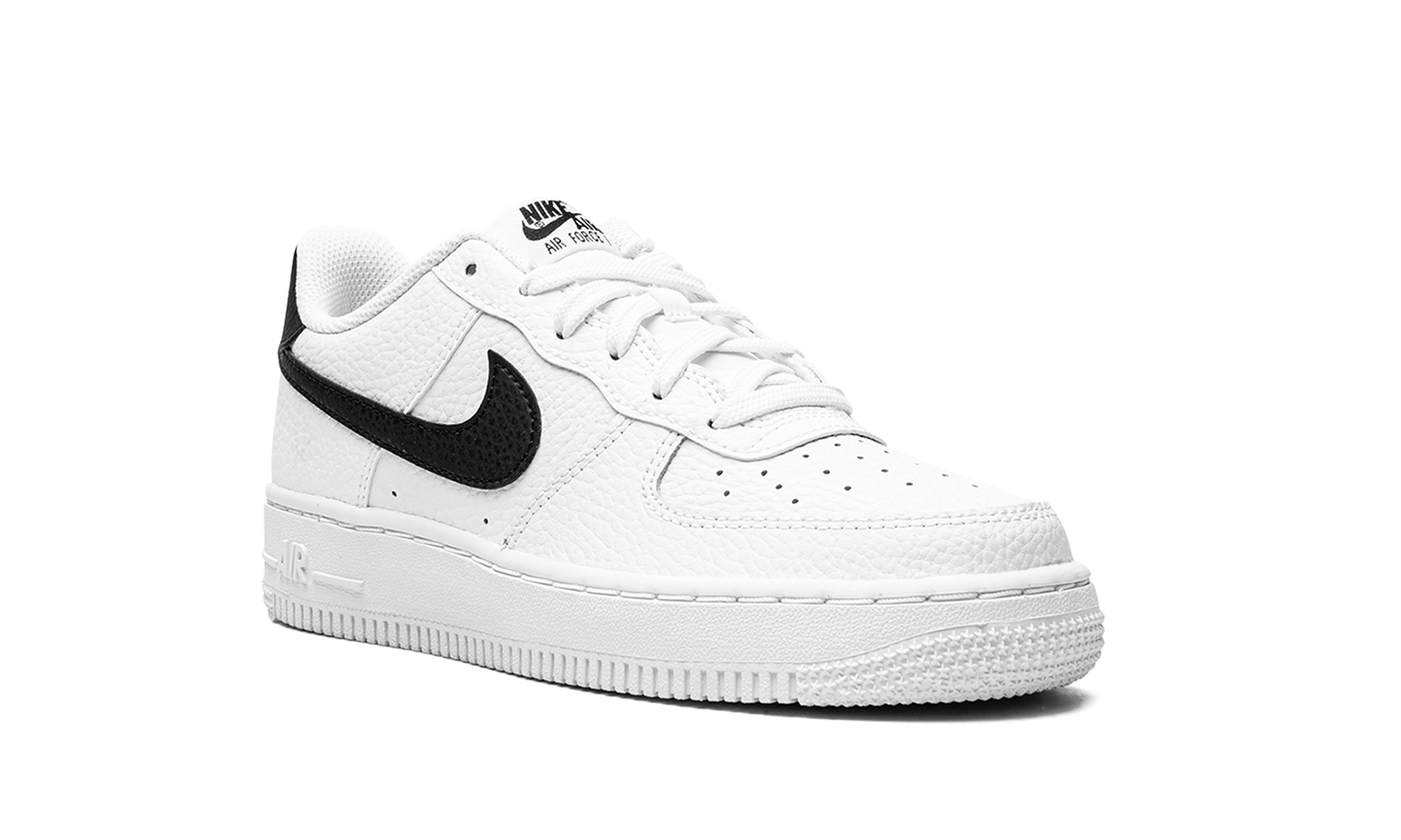 nike air force 1 low white black gs+CT3839-100+diagnol right view