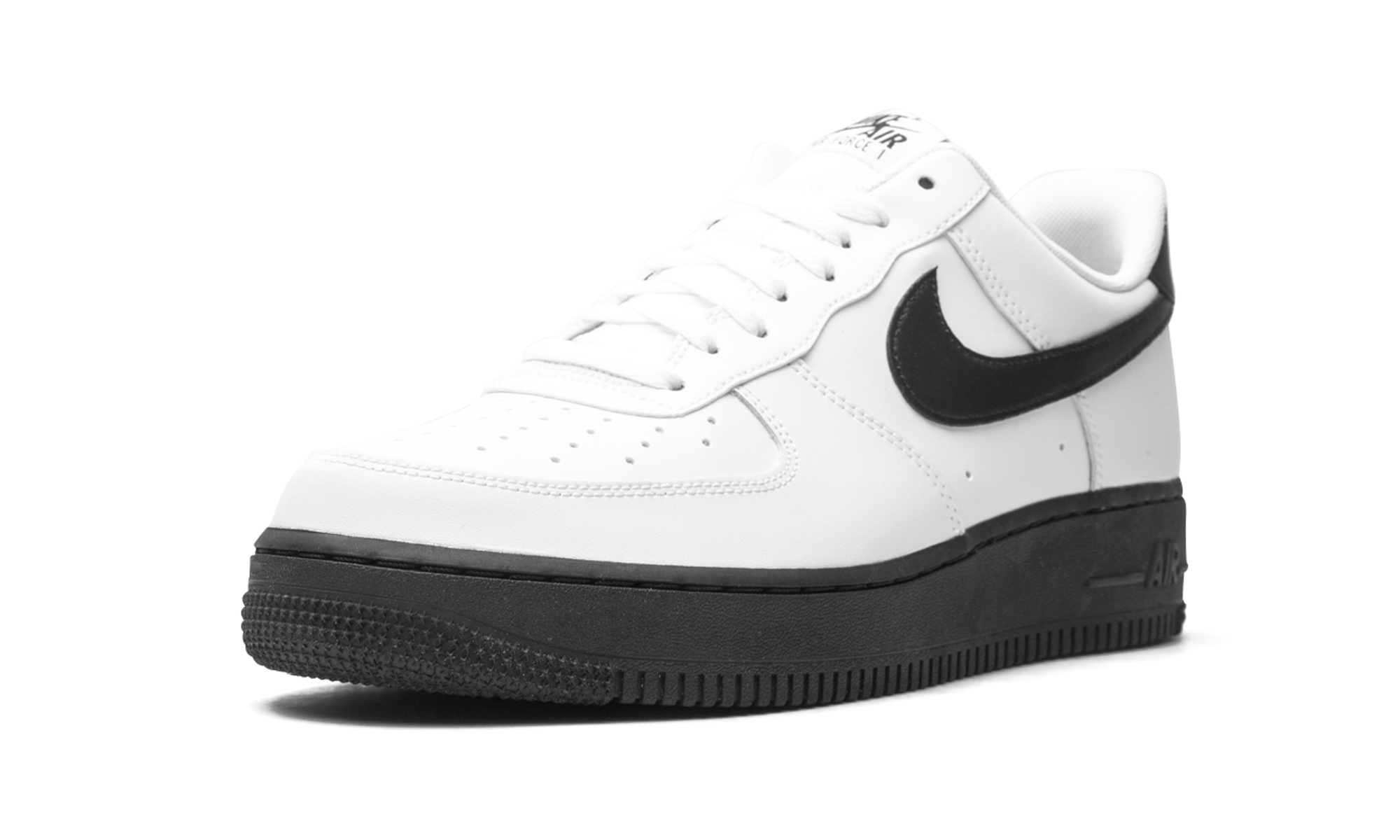 nike air force 1 low white black midsole+CK7663-101+left diagnol single view