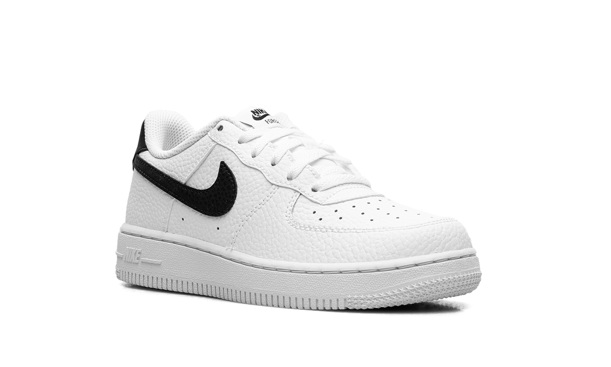 nike air force 1 low white black ps+CZ1685-100+diagnol right view