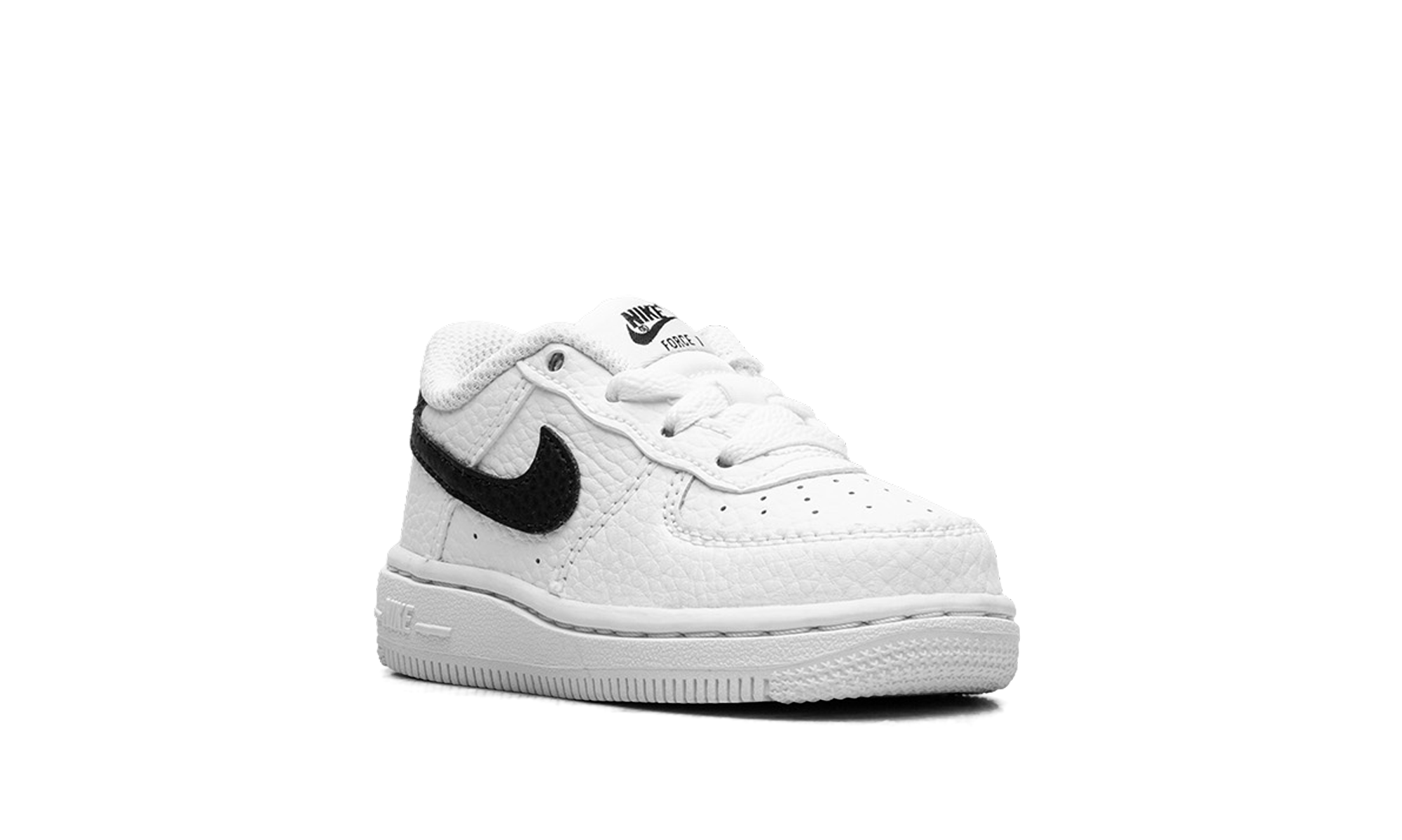 nike air force 1 low white black swoosh td+CZ1691-100+diagnol right view