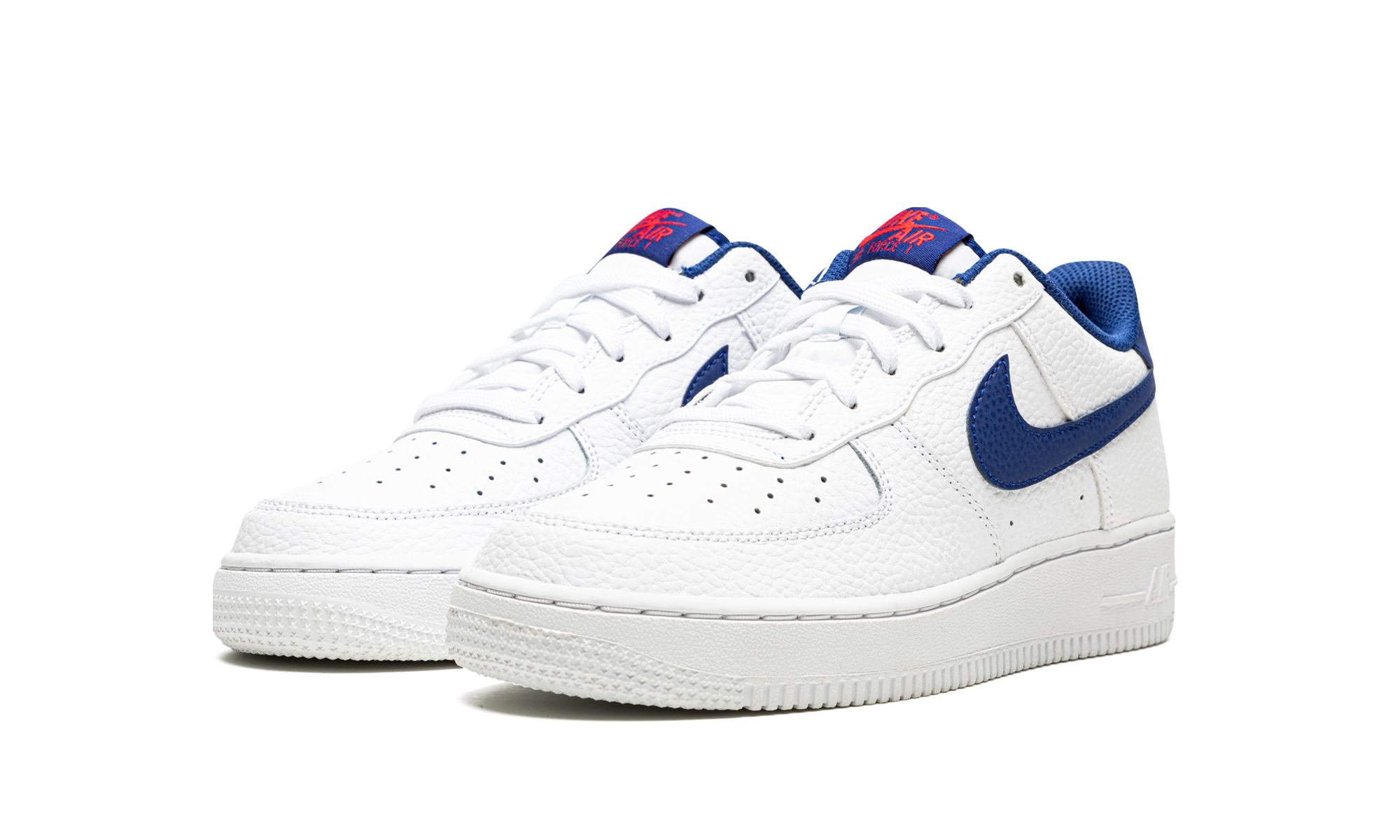 nike air force 1 low white deep royal gs+CT3839-101+diagnol left view