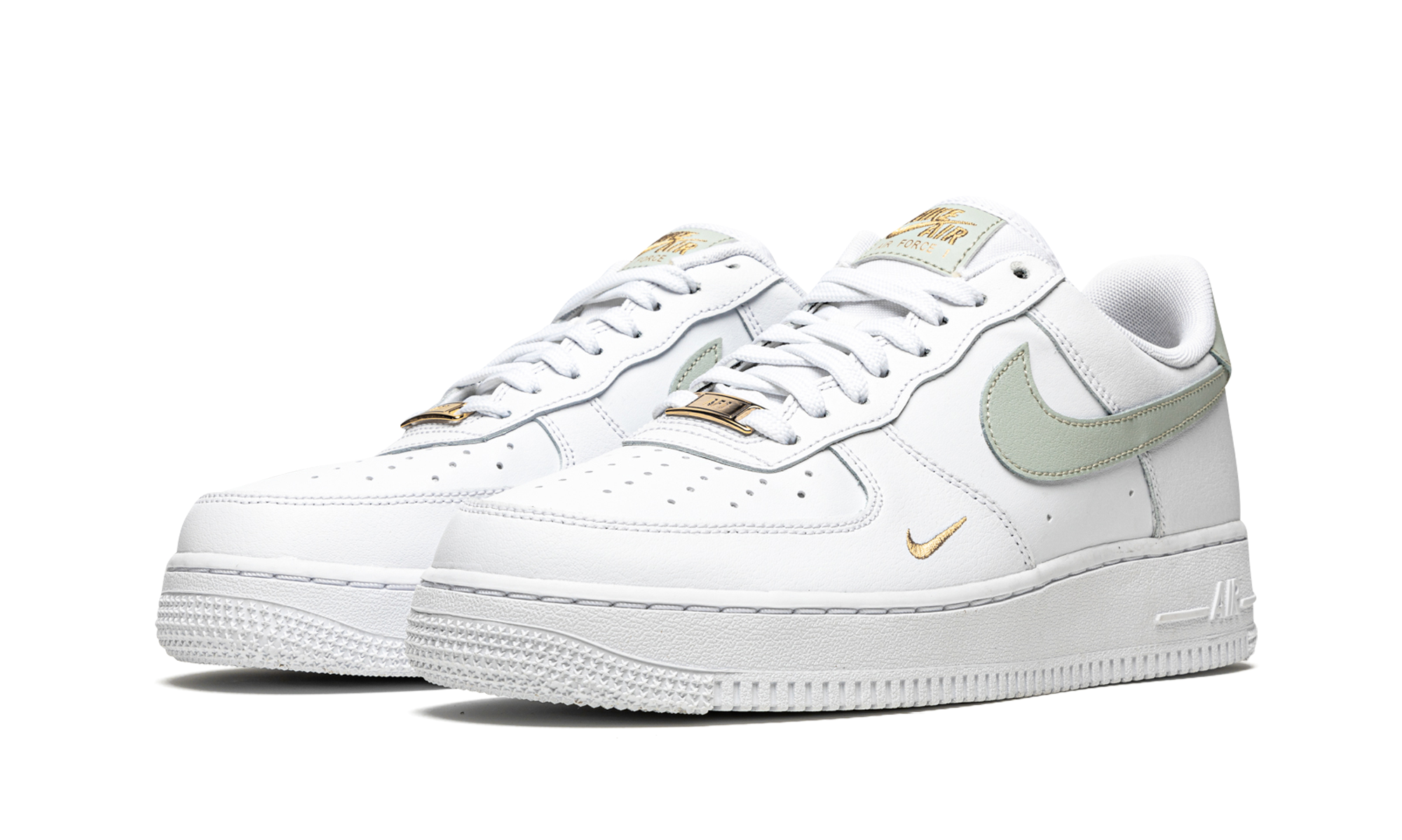nike air force 1 low white grey gold women s+CZ0270-106+diagnol left view