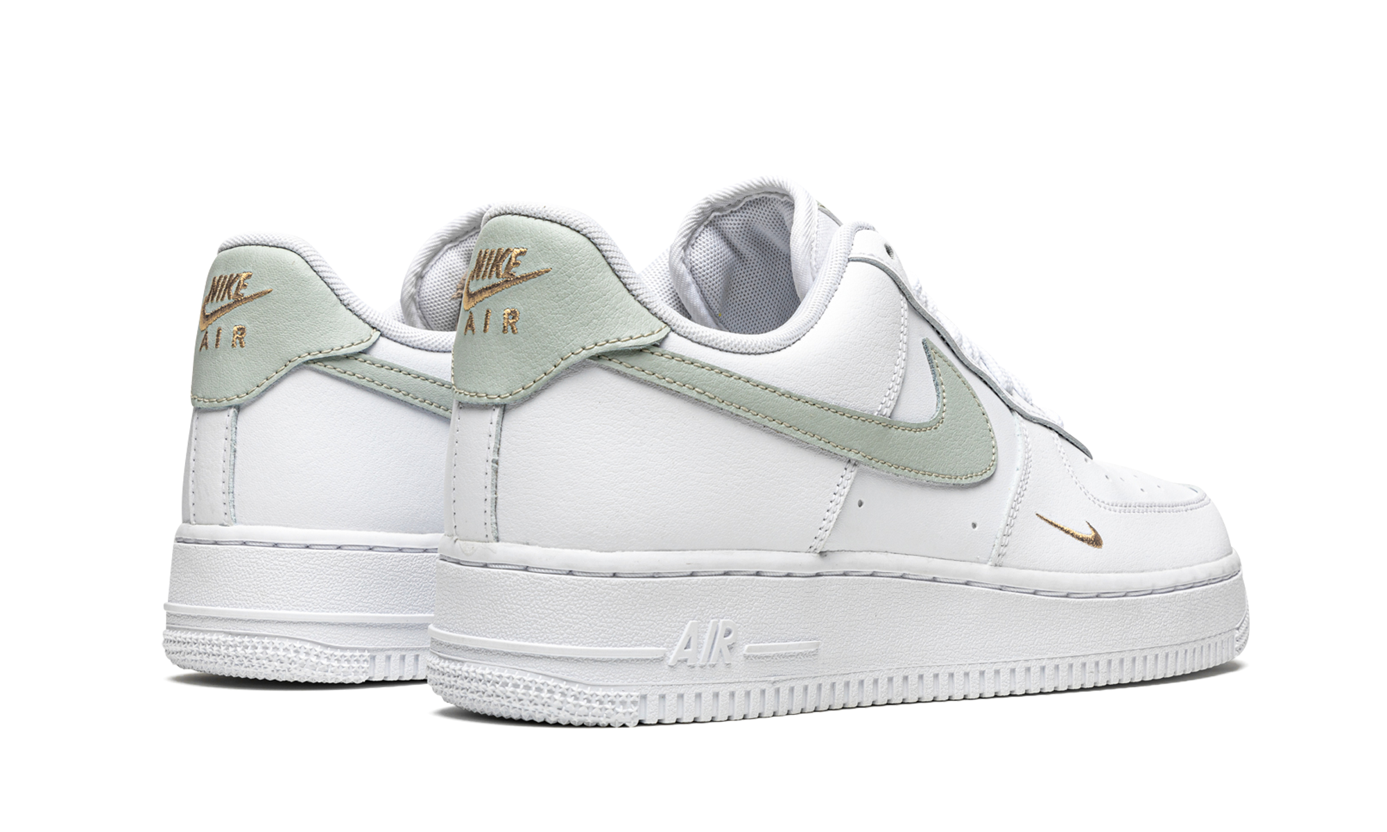 nike air force 1 low white grey gold women s+CZ0270-106+diagnol right behind view