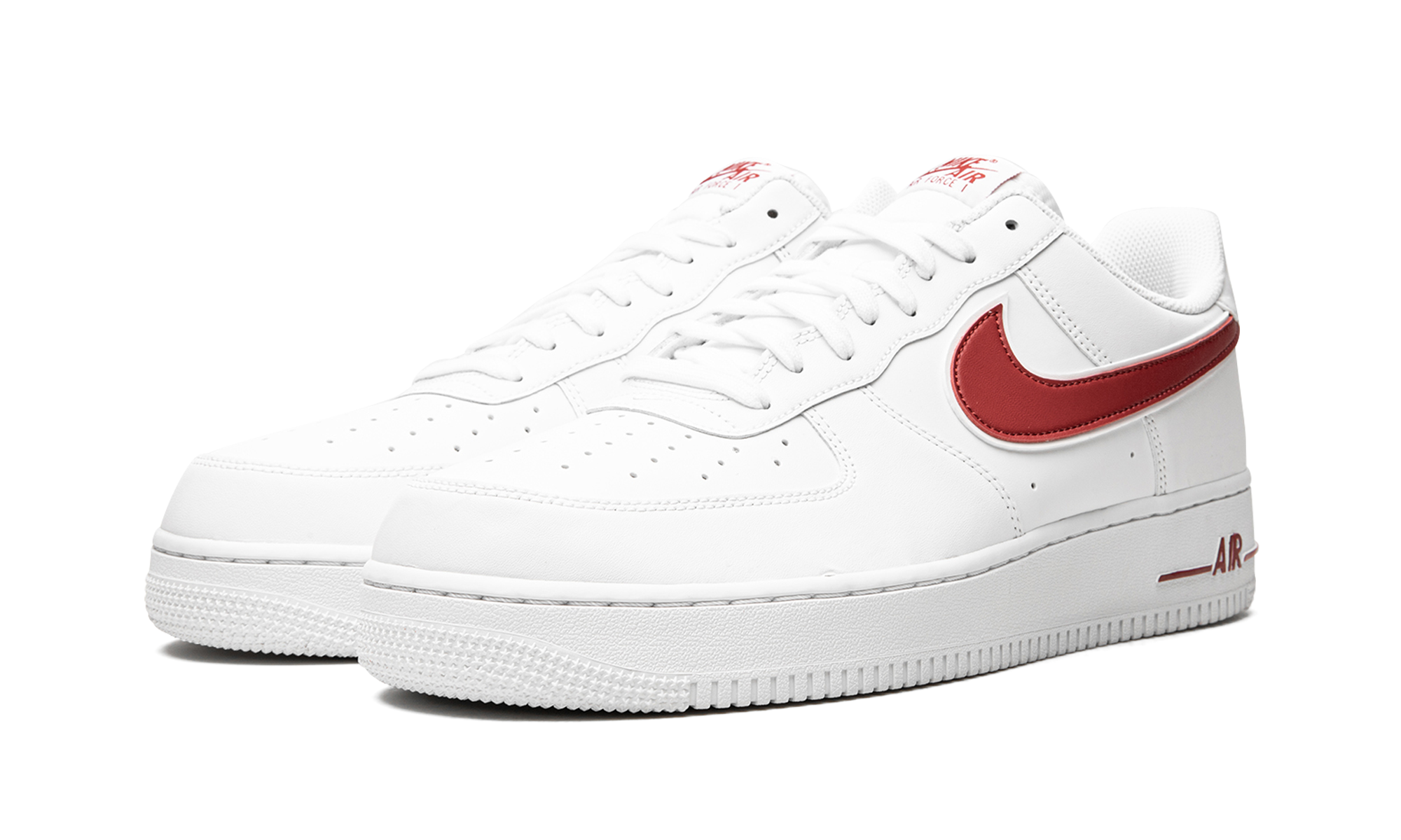nike air force 1 low white gym red+AO2423-102+diagnol left view