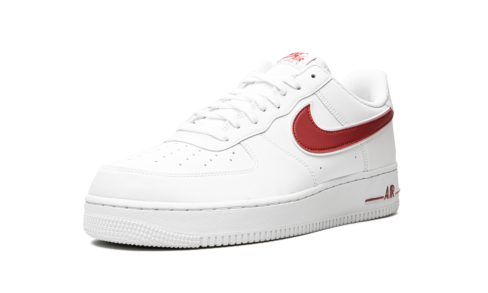 nike air force 1 low white gym red+AO2423-102+left diagnol single view