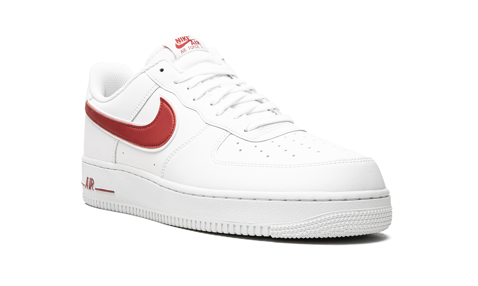 nike air force 1 low white gym red+AO2423-102+diagnol right view