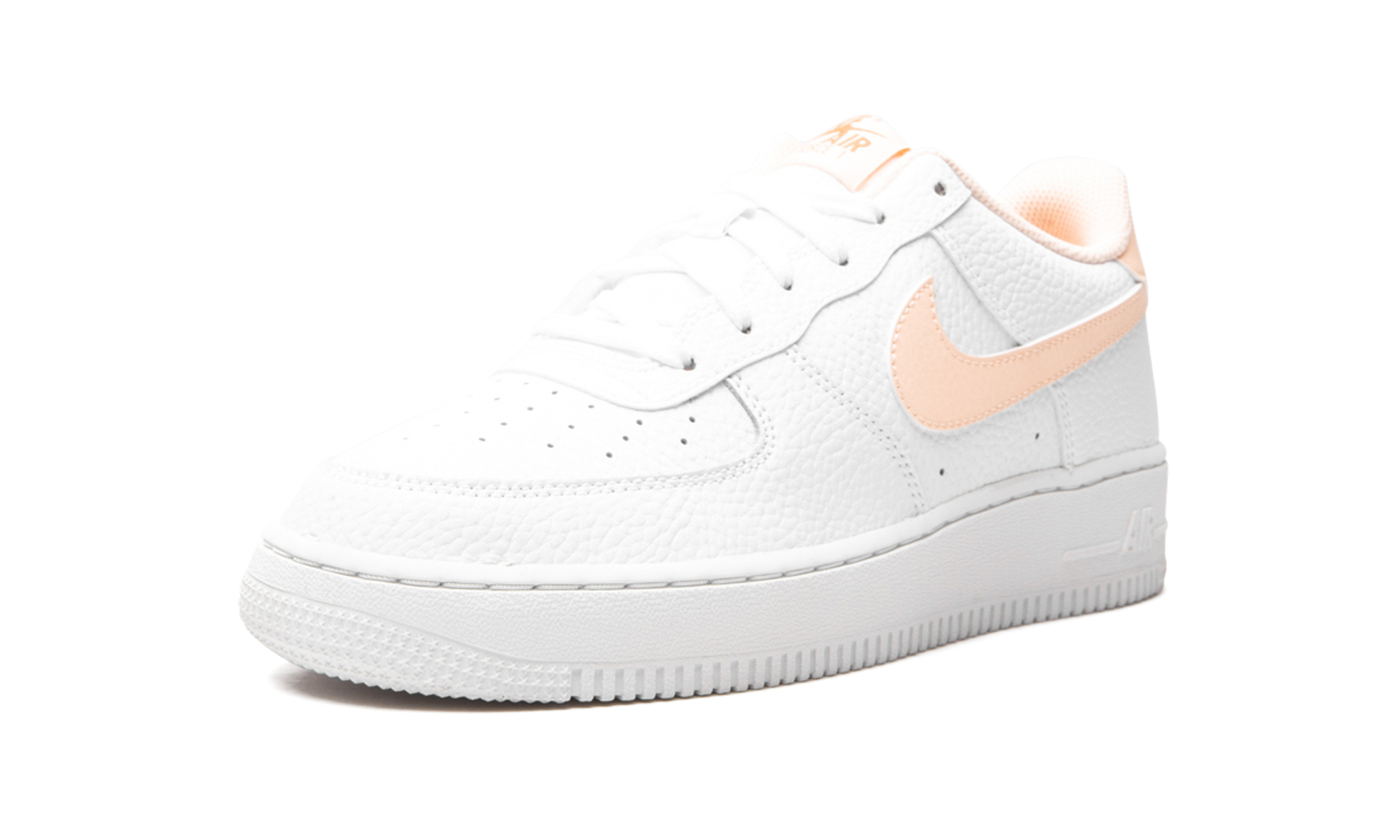 nike air force 1 low white hyper crimson gs+CT3839-102+left diagnol single view