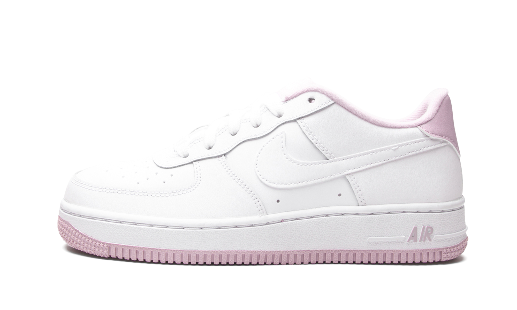 nike air force 1 low white iced lilac gs+CD6915-100+diagnol right view 1