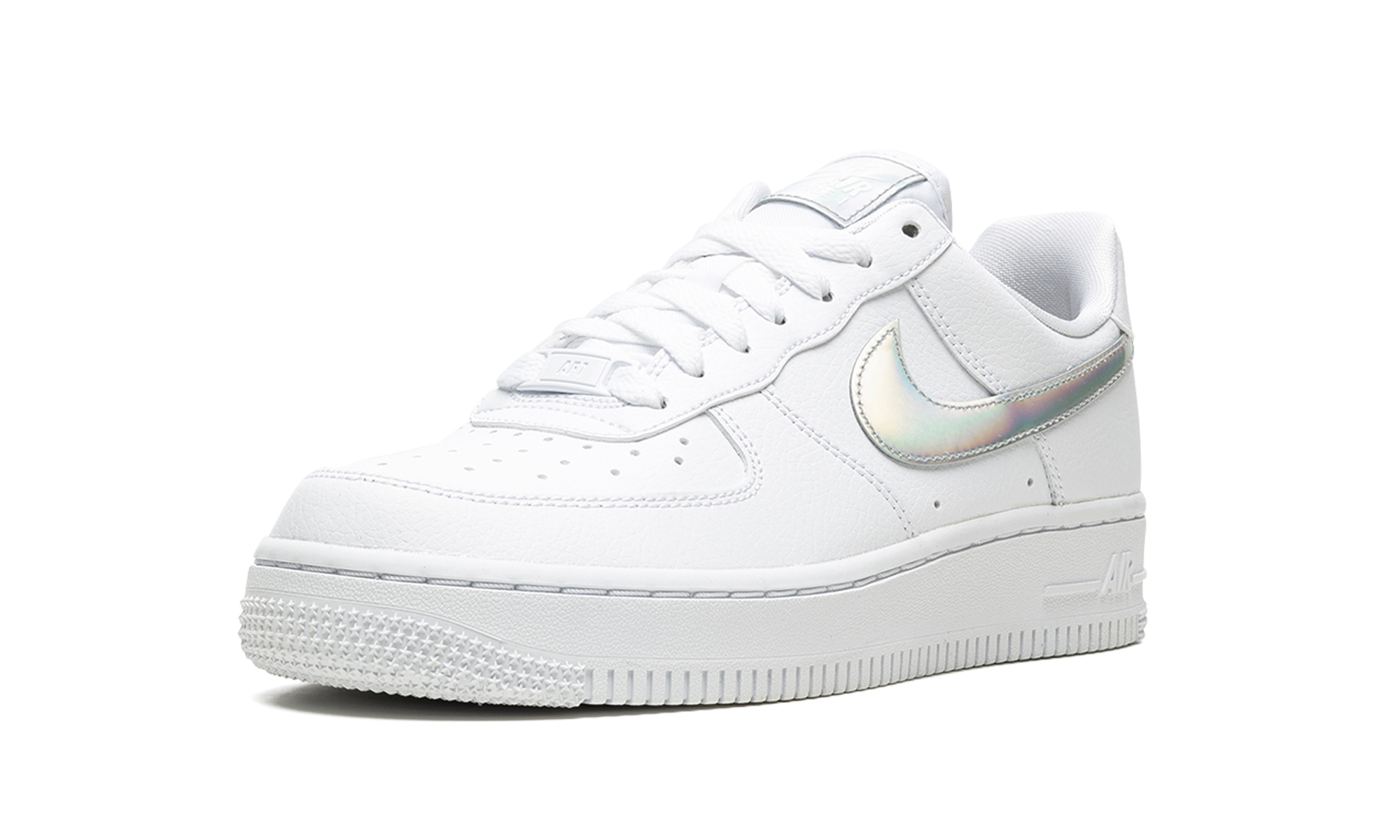 nike air force 1 low white irisdescent women s+CJ1646-100+left diagnol single view