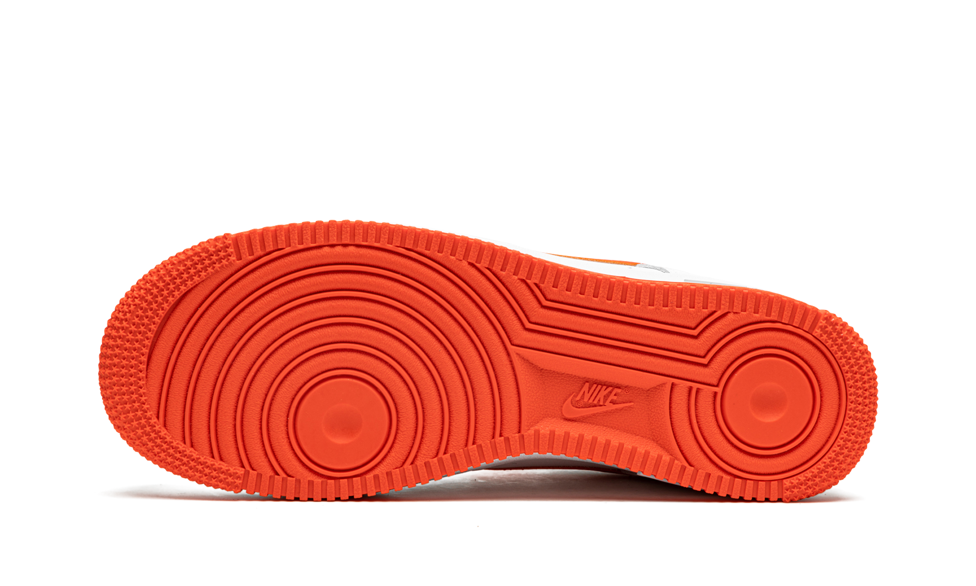 nike air force 1 low white orange 2021+DC2911-101+bottom view