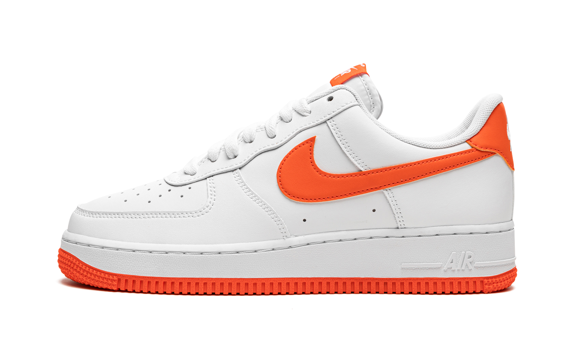 nike air force 1 low white orange 2021+DC2911-101+diagnol right view 1