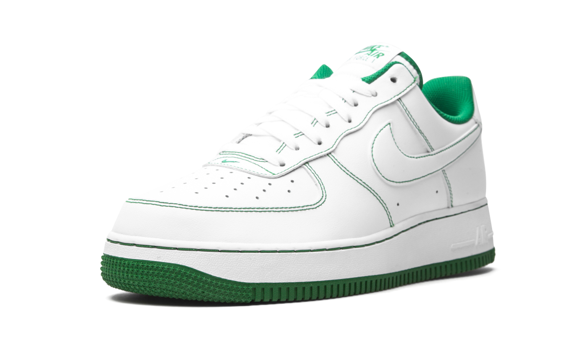 nike air force 1 low white pine green+CV1724-103+left diagnol single view