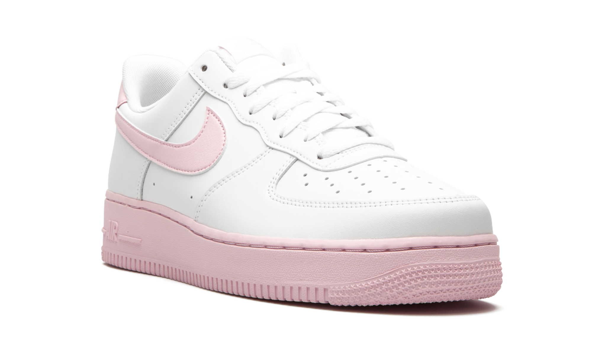 nike air force 1 low white pink foam+CK7663-100+diagnol right view