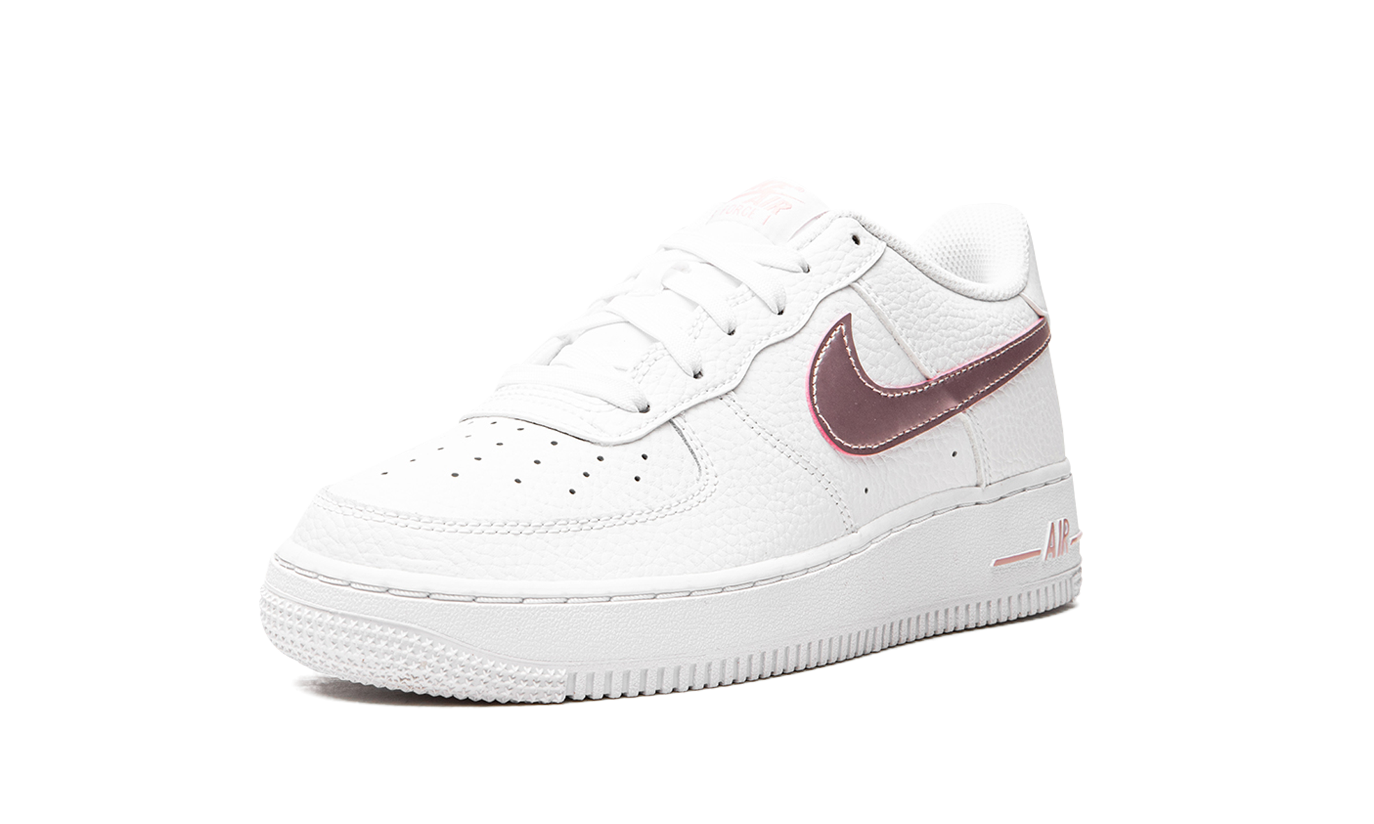 nike air force 1 low white pink glaze gs+CT3839-104+left diagnol single view