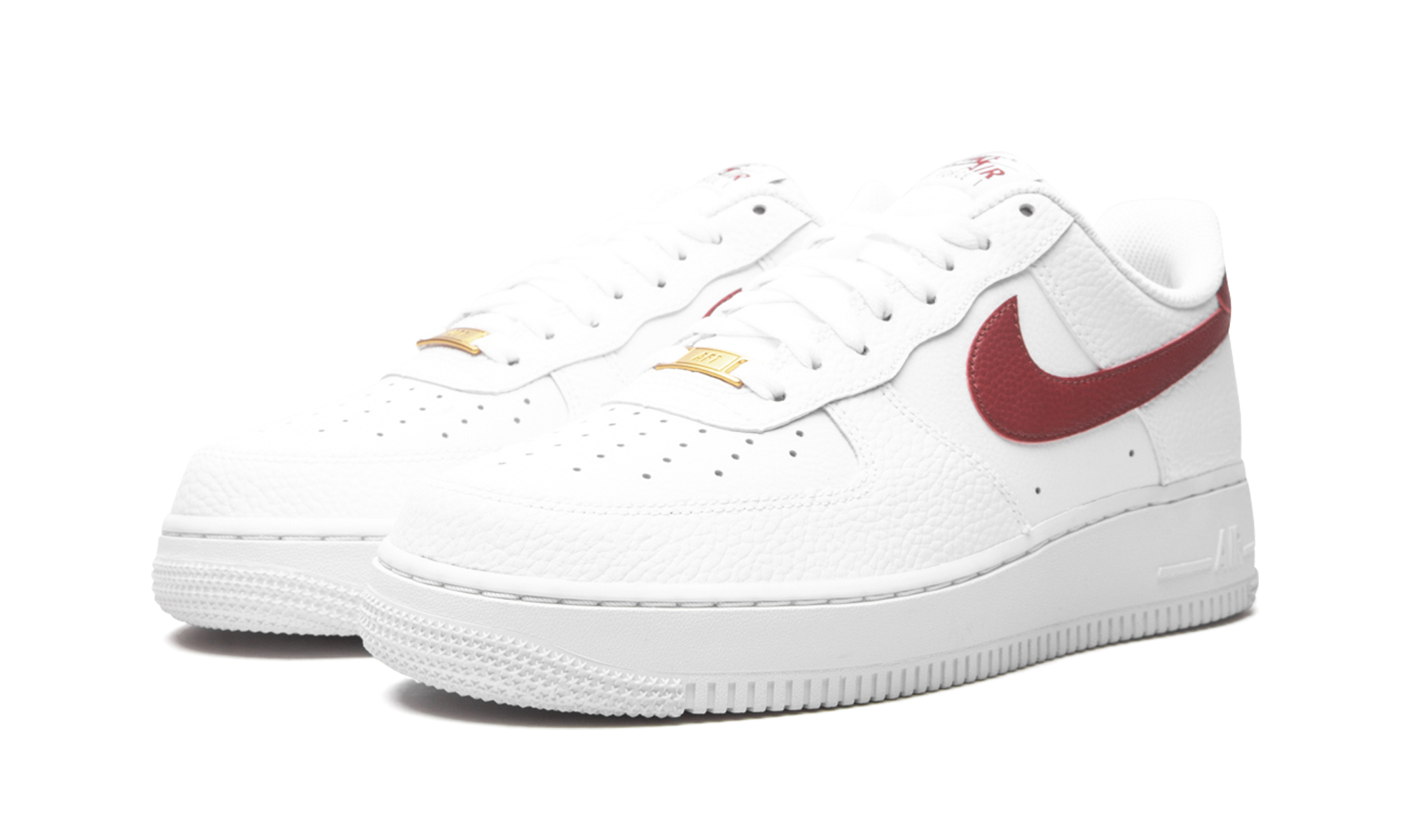 nike air force 1 low white team red+CZ0326-100+diagnol left view
