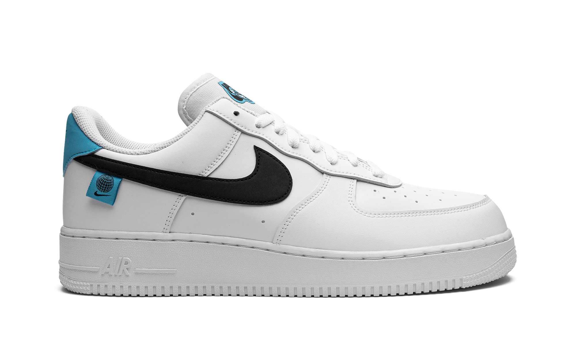 nike air force 1 low worldwide white blue fury black+CK7648-100+right view