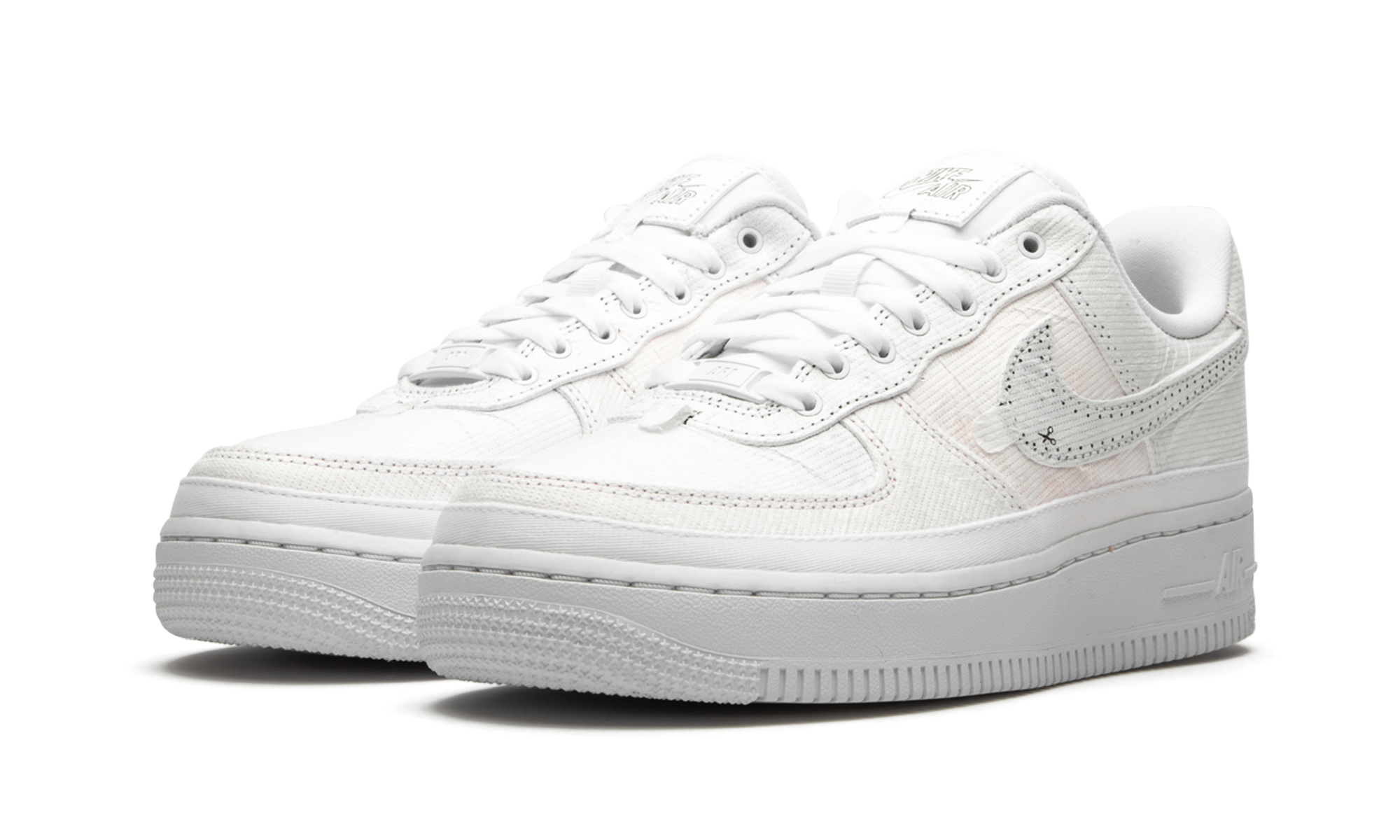 nike air force 1 lx reveal black swoosh women s+CJ1650-100+diagnol left view