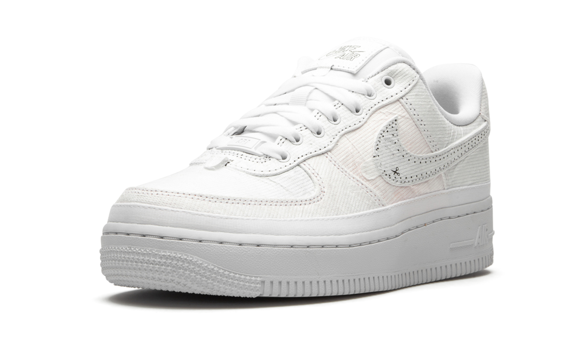 nike air force 1 lx reveal black swoosh women s+CJ1650-100+left diagnol single view