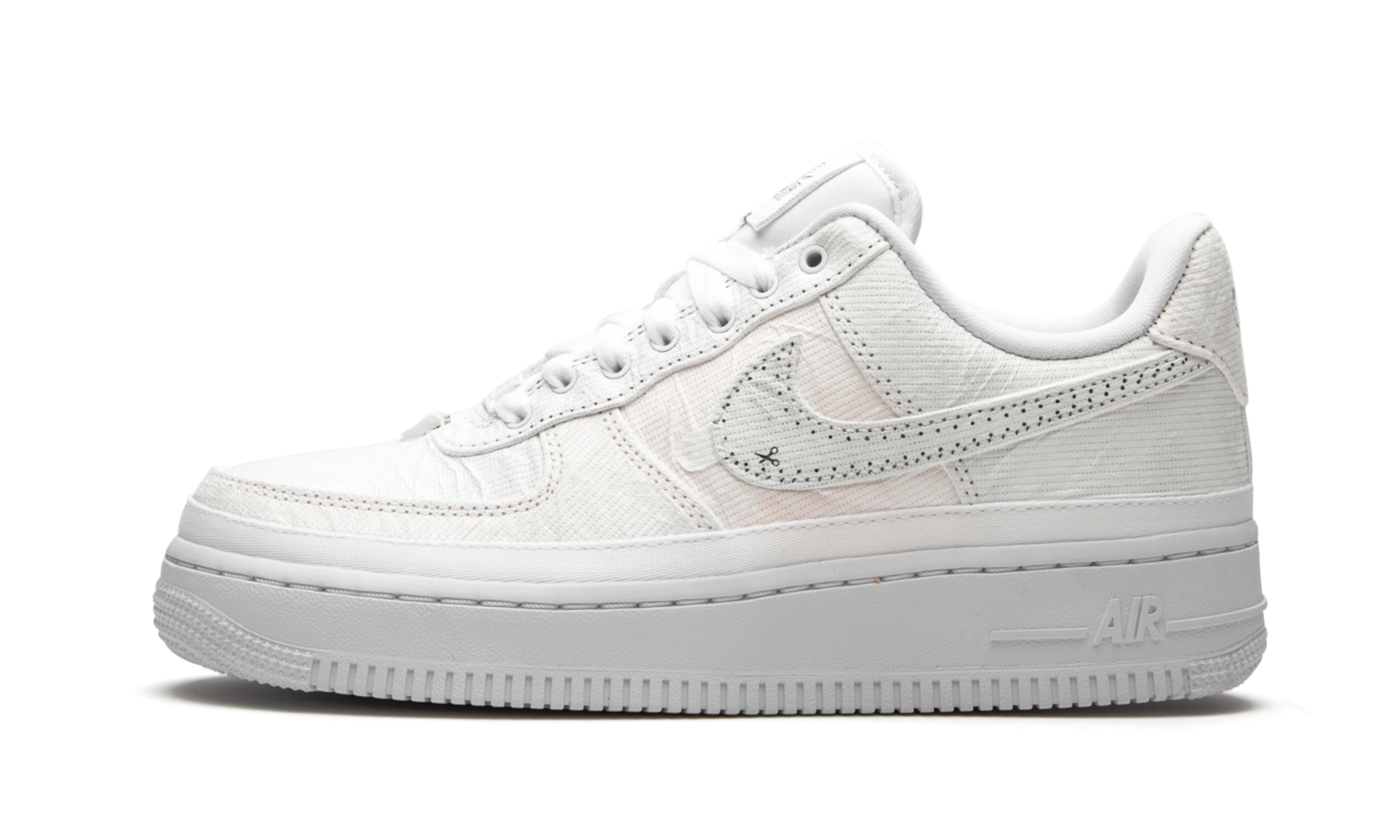 nike air force 1 lx reveal black swoosh women s+CJ1650-100+diagnol right view 1