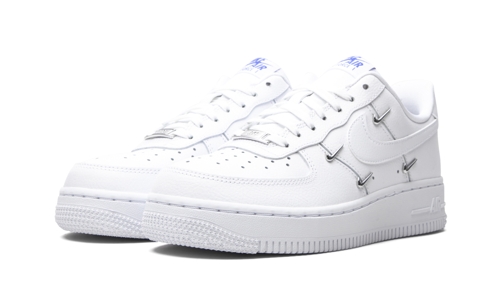 nike air force 1 lx white women s+CT1990-100+diagnol left view