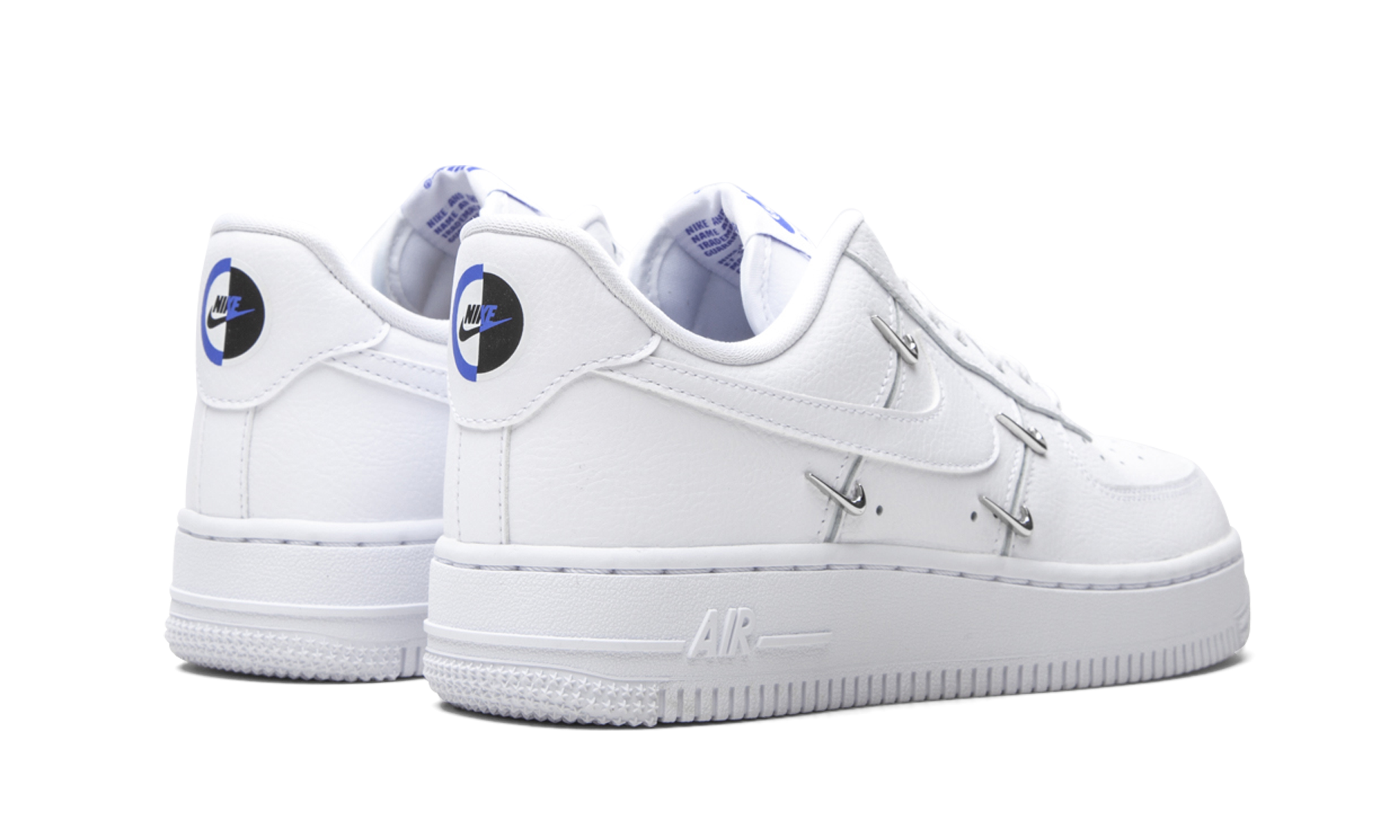 nike air force 1 lx white women s+CT1990-100+diagnol right behind view