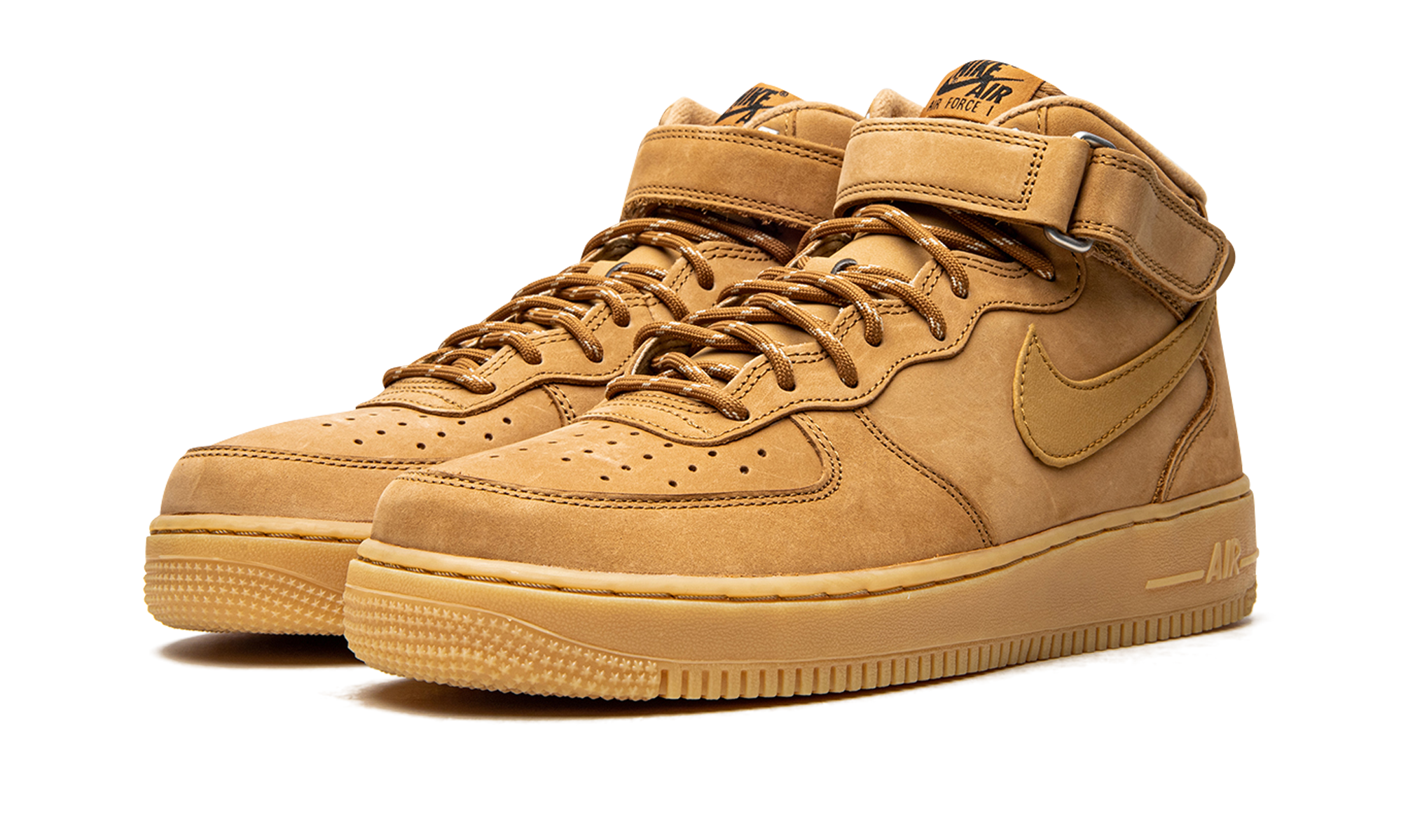 nike air force 1 mid 07 flax+DJ9158-200+diagnol left view